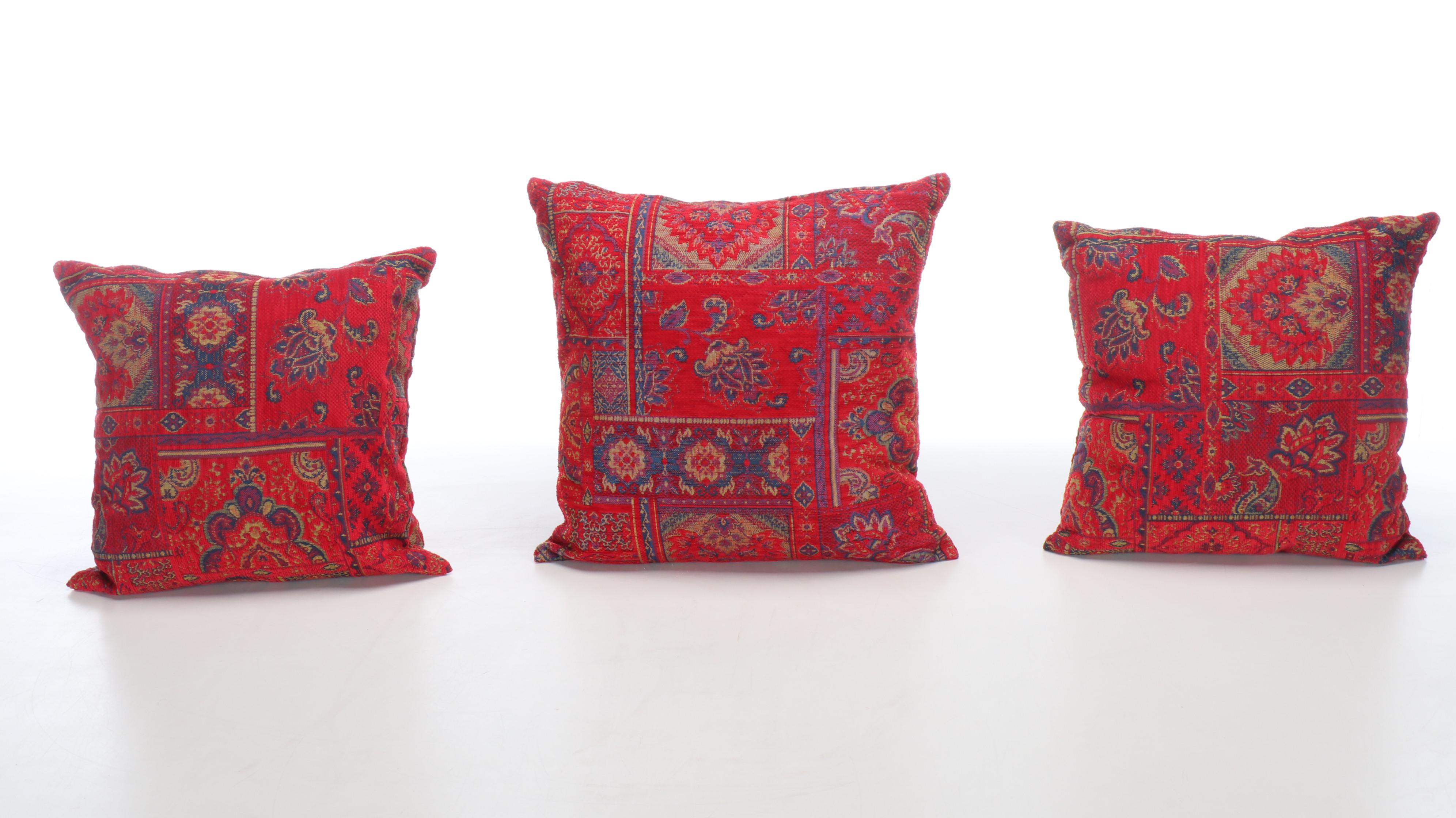 Red Kilim Throw Pillows