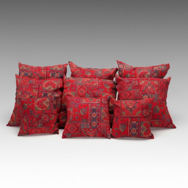 Red Kilim Throw Pillows