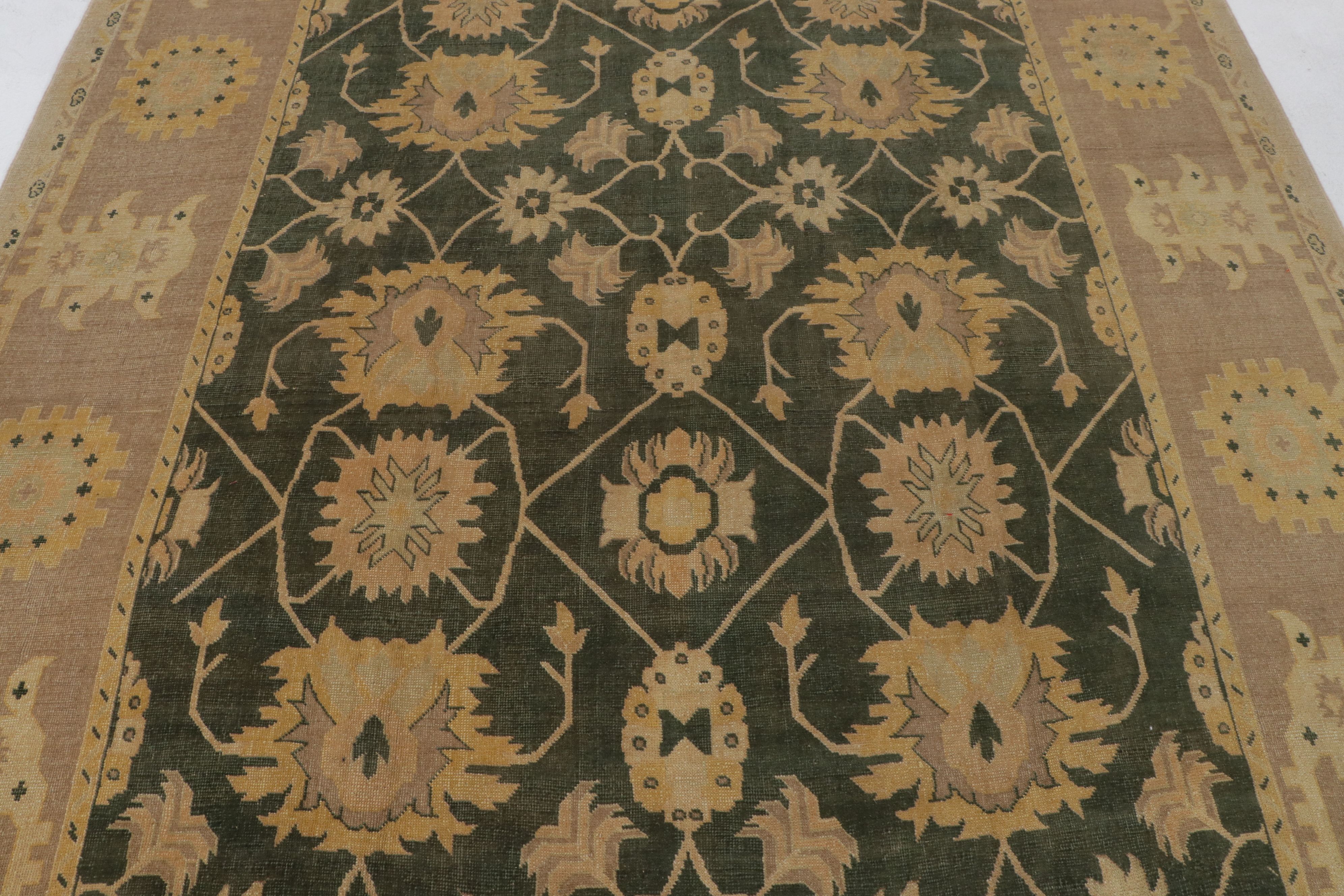 10'6 x 13'5 Hand-Knotted Turkish Oushak Room-Sized Rug
