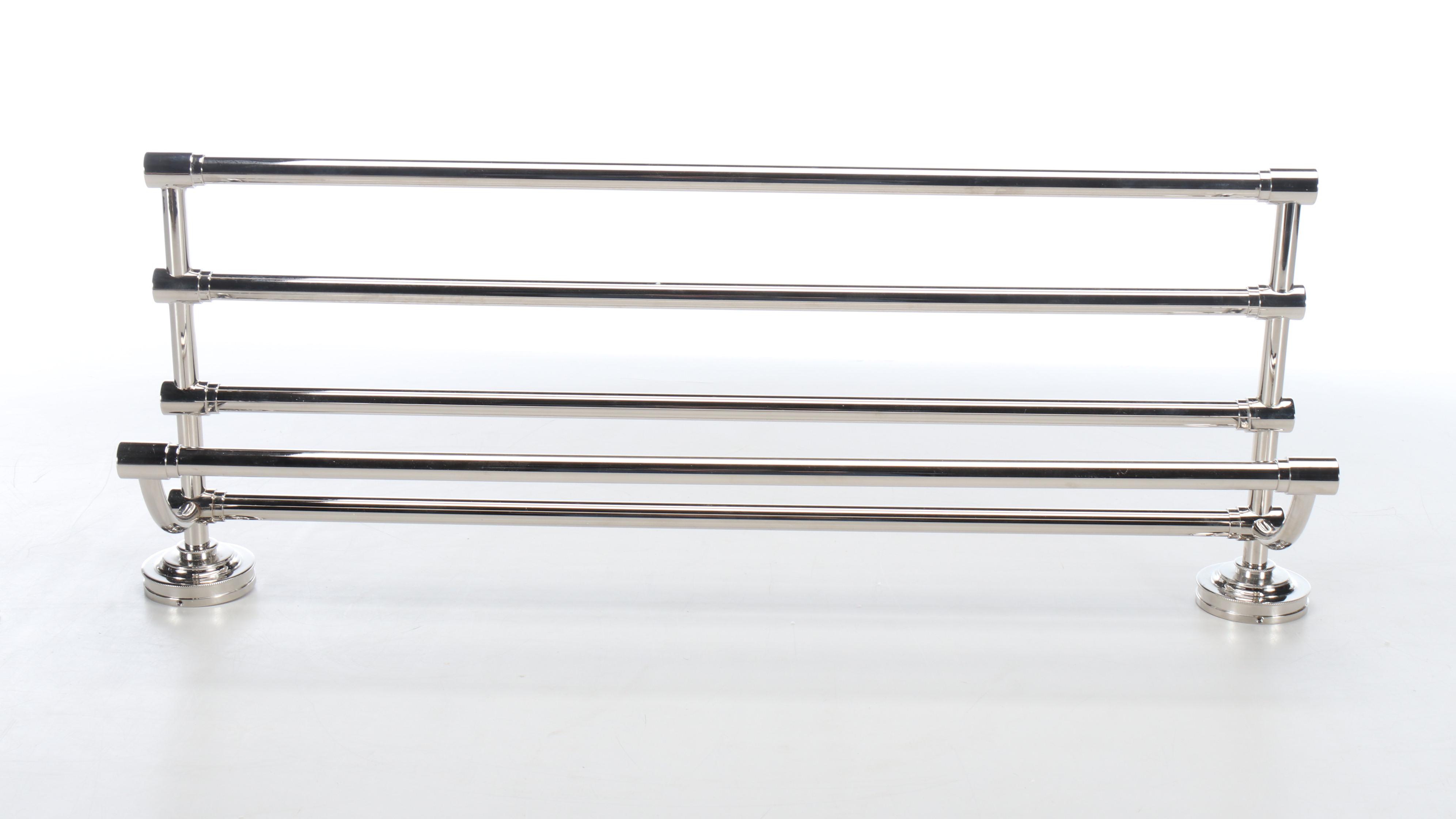 Contemporary Chrome Wall Mount Towel Rack