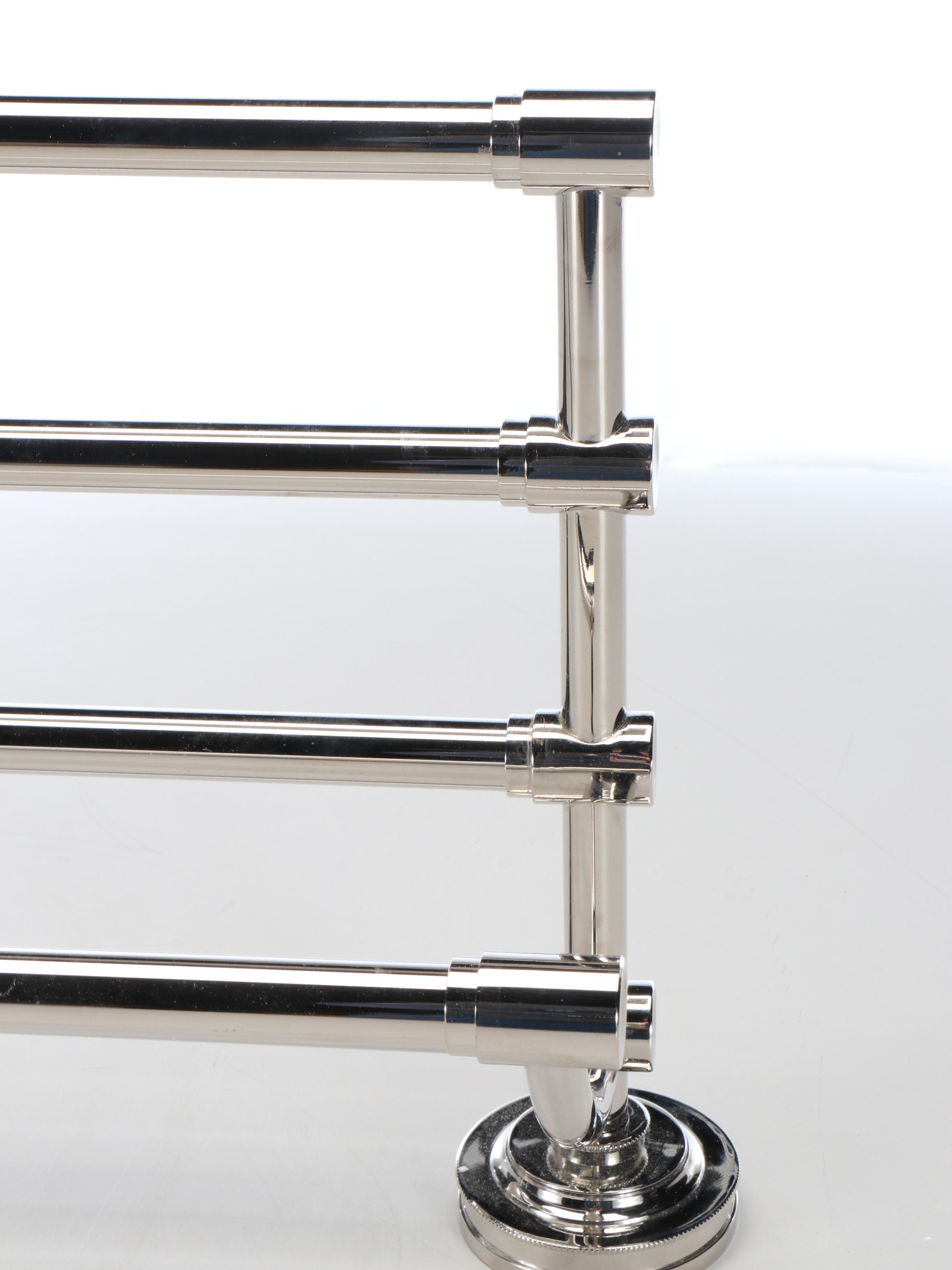 Contemporary Chrome Wall Mount Towel Rack