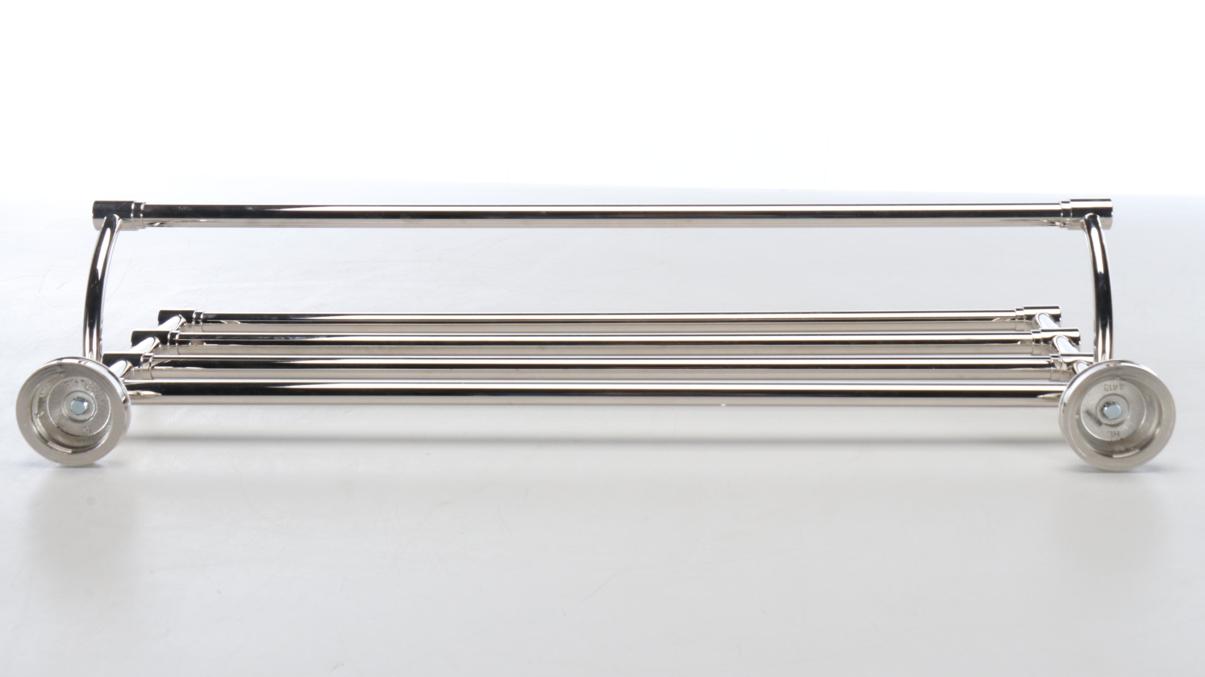 Contemporary Chrome Wall Mount Towel Rack