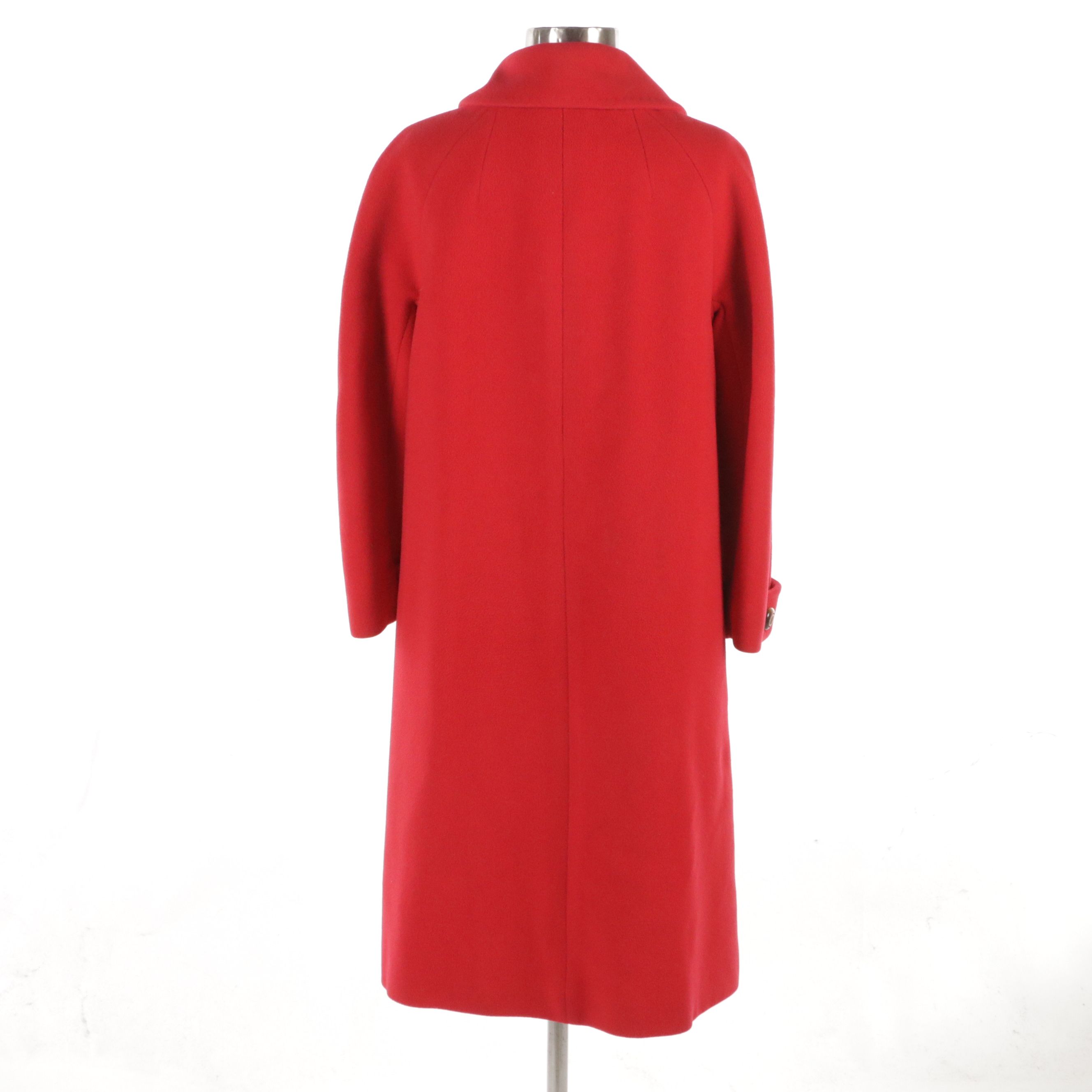 Town & Country Vintage Red Cashmere Mid Length Coat