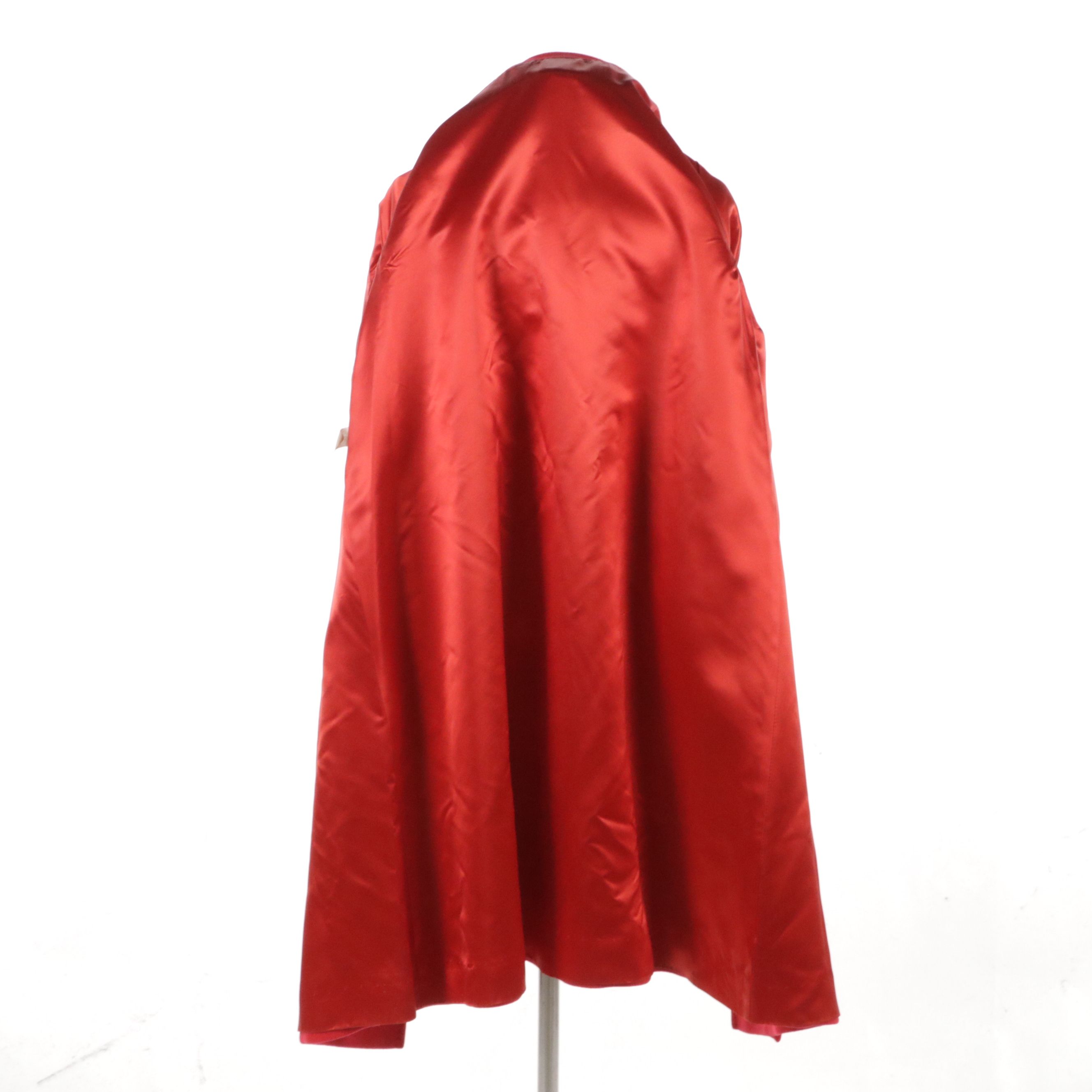 Town & Country Vintage Red Cashmere Mid Length Coat