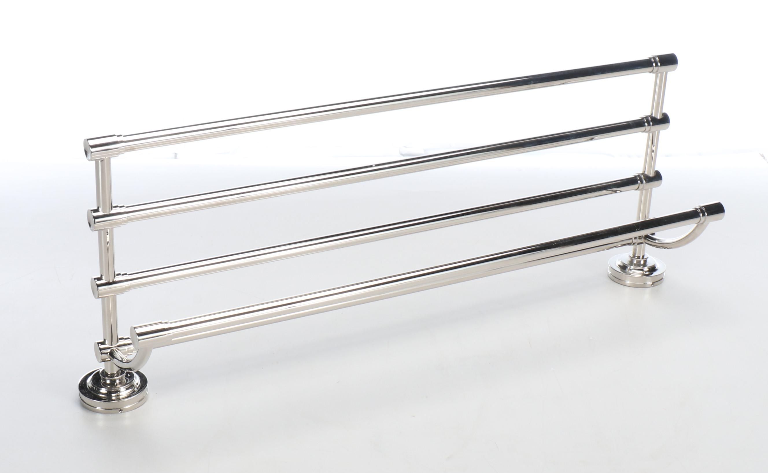 Contemporary Chrome Wall Mount Towel Rack