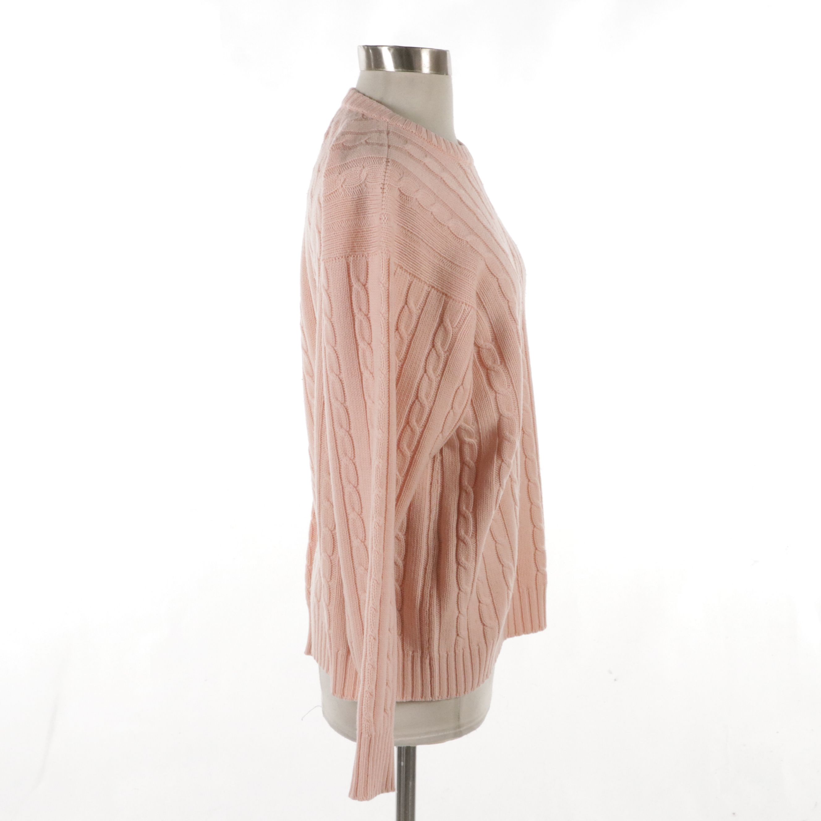 Burberrys Vintage Light Pink Superfine Knit Wool Sweater