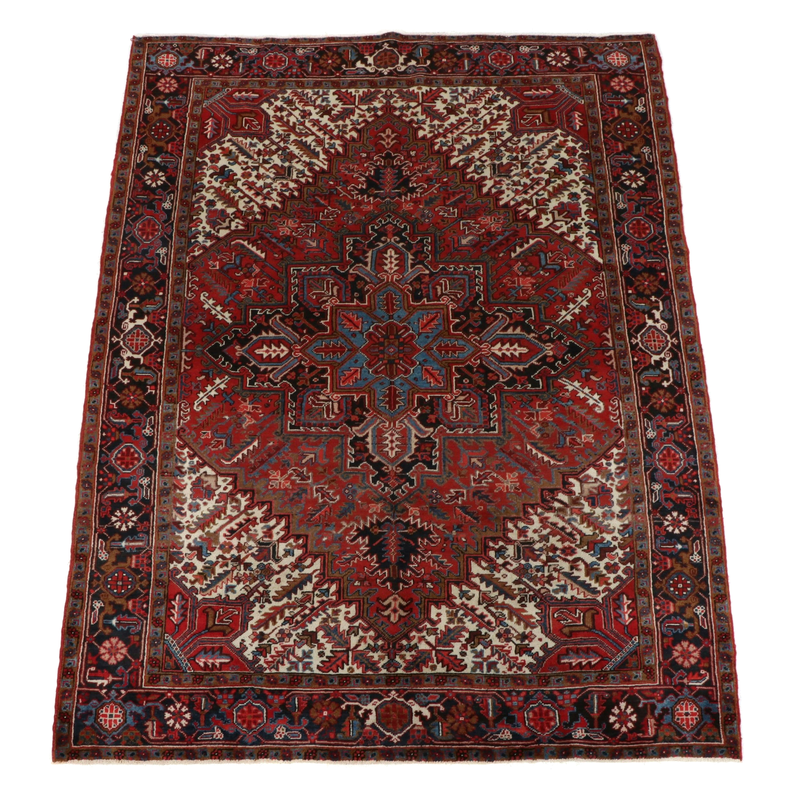 7'2 x 9' 5 Hand-Knotted Persian Heriz Area Rug