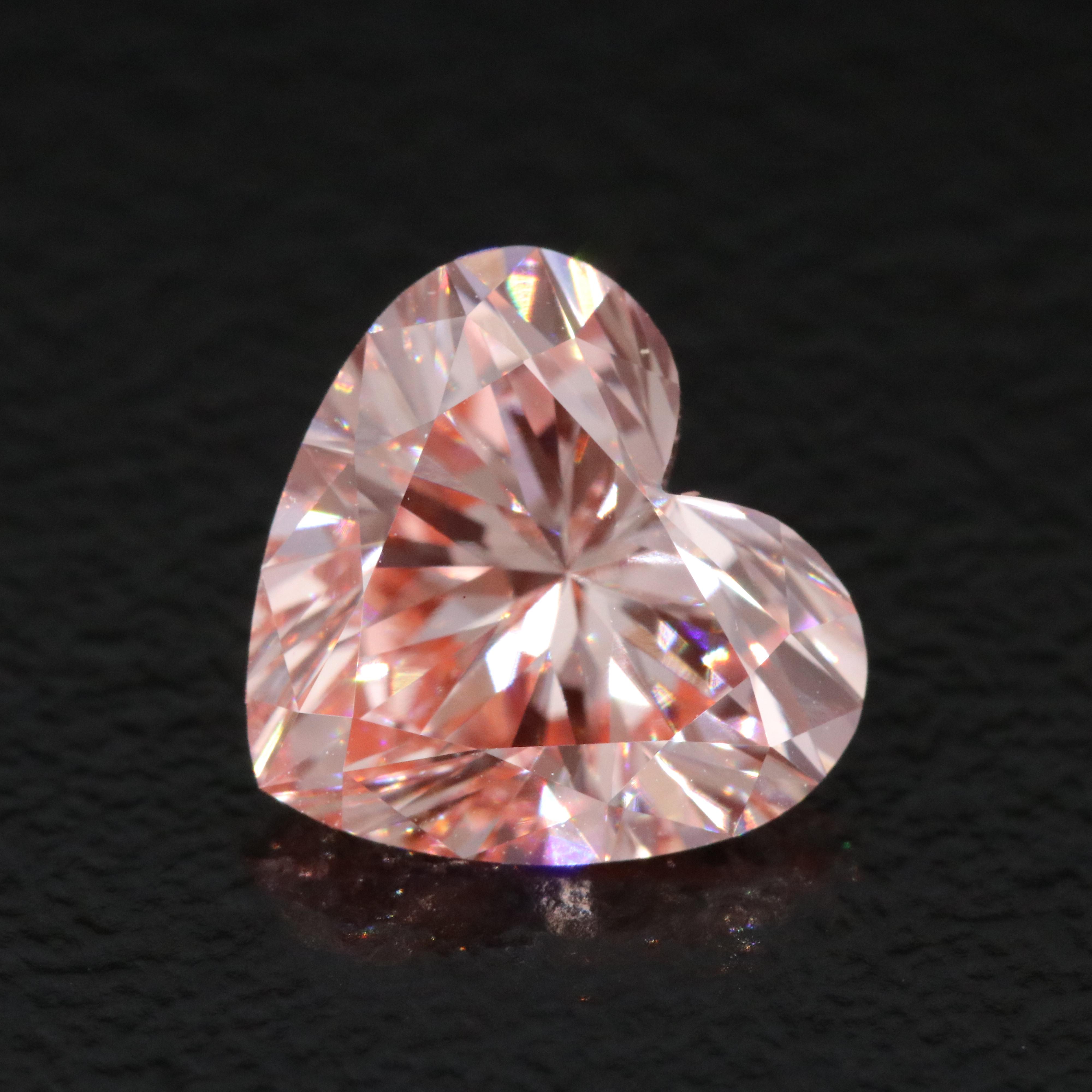 Loose 1.99 CT Lab Grown Fancy Pink Diamond with IGI Report