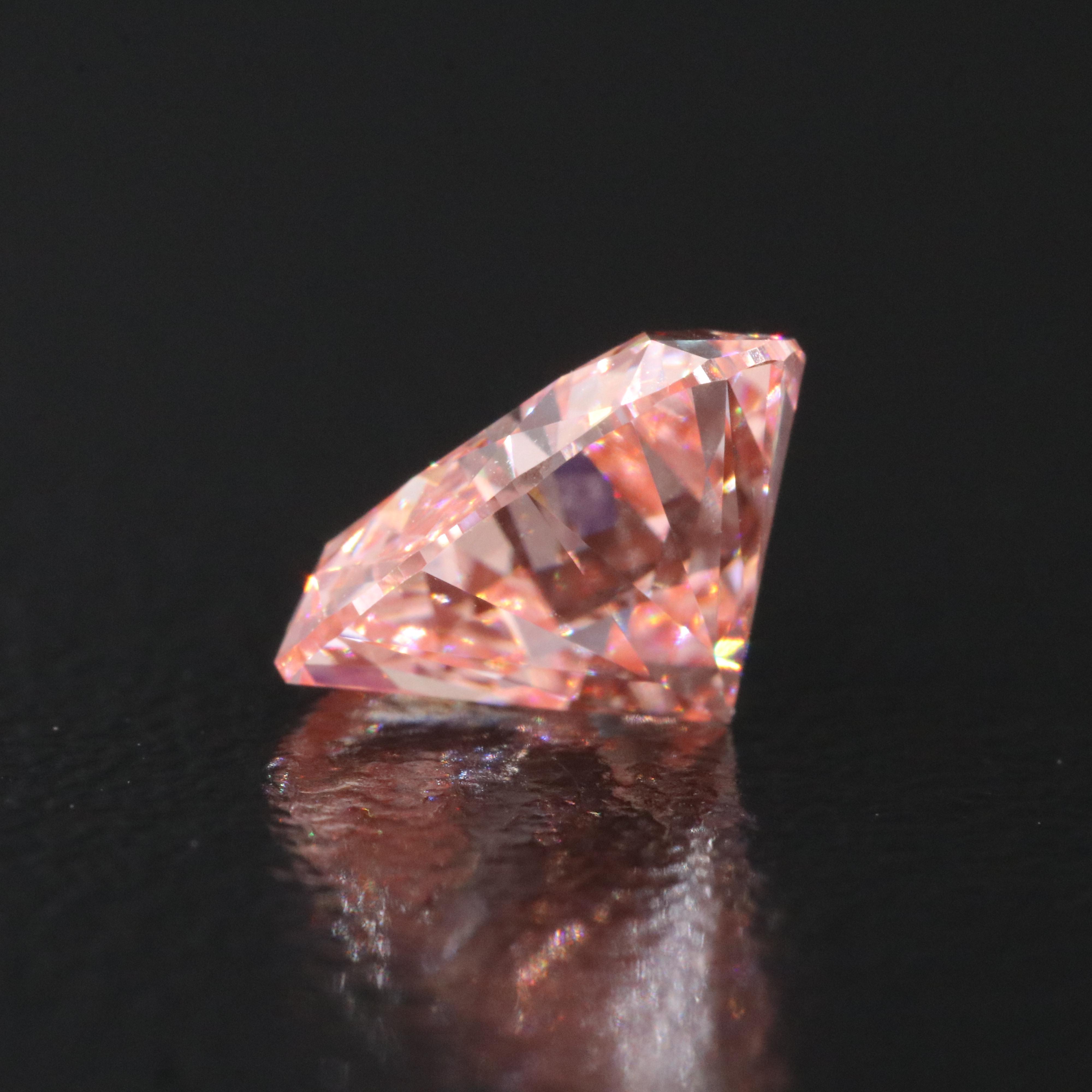 Loose 1.99 CT Lab Grown Fancy Pink Diamond with IGI Report