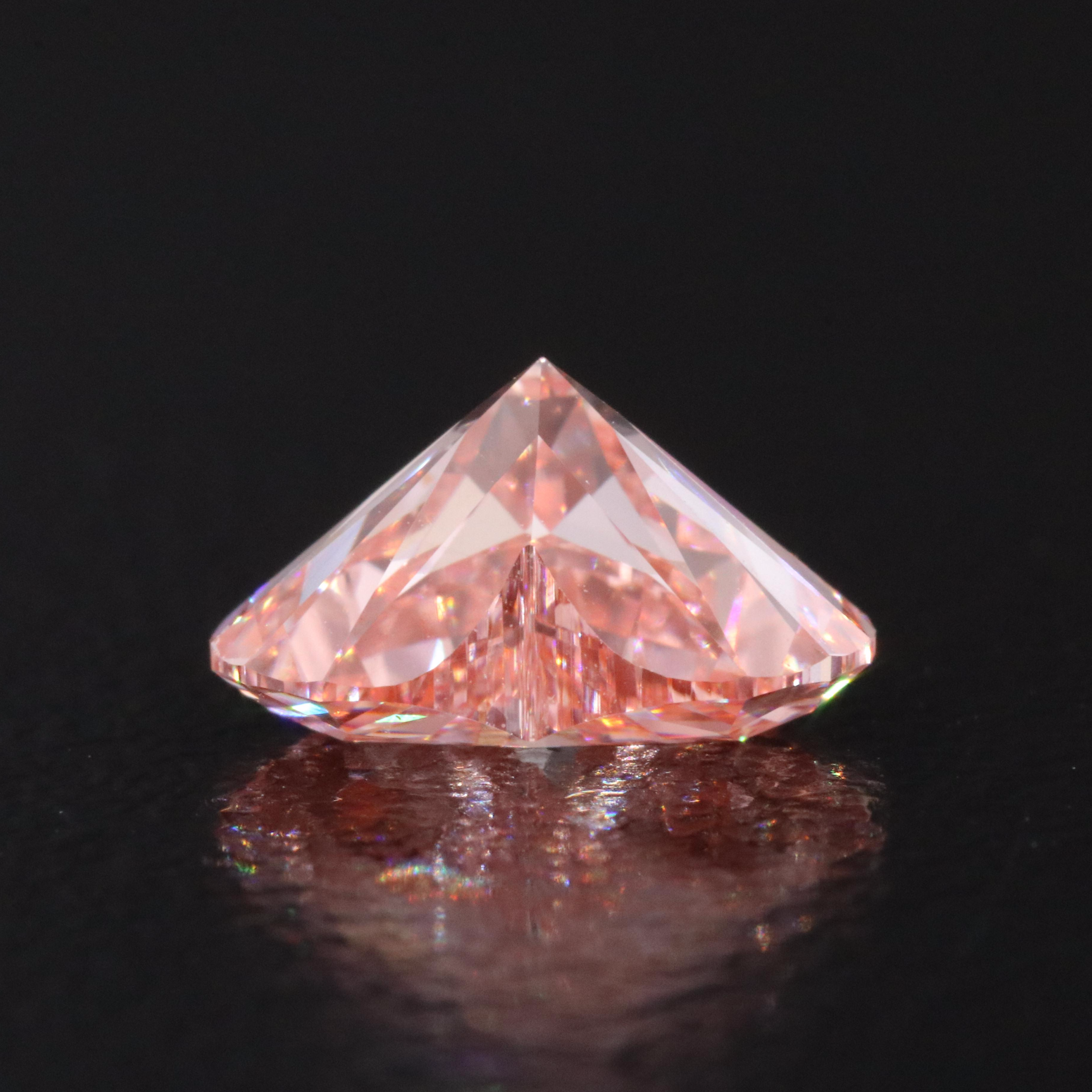 Loose 1.99 CT Lab Grown Fancy Pink Diamond with IGI Report