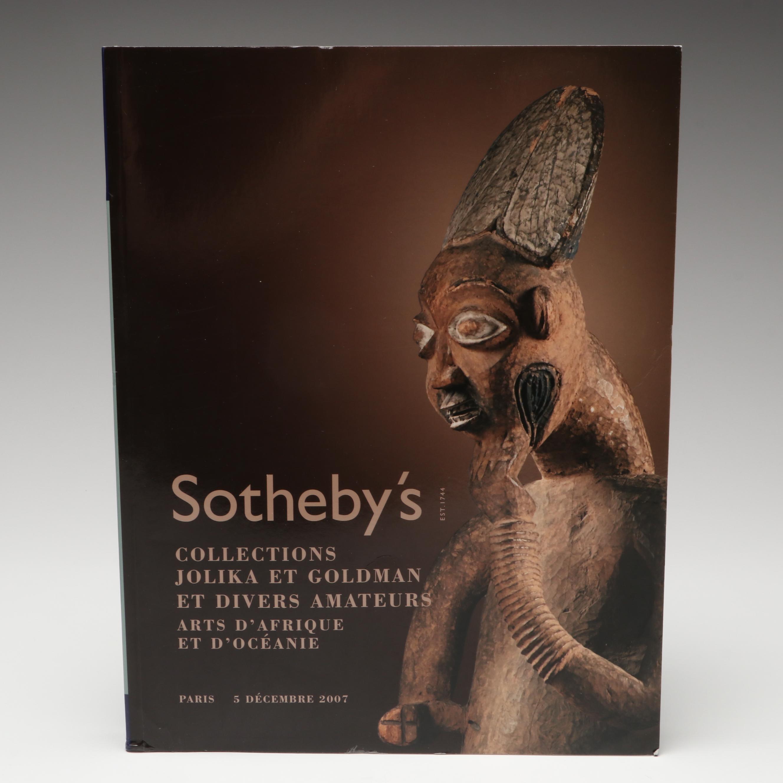 Sotheby's Catalogs Featuring "African, Oceanic and Pre-Columbian Art"
