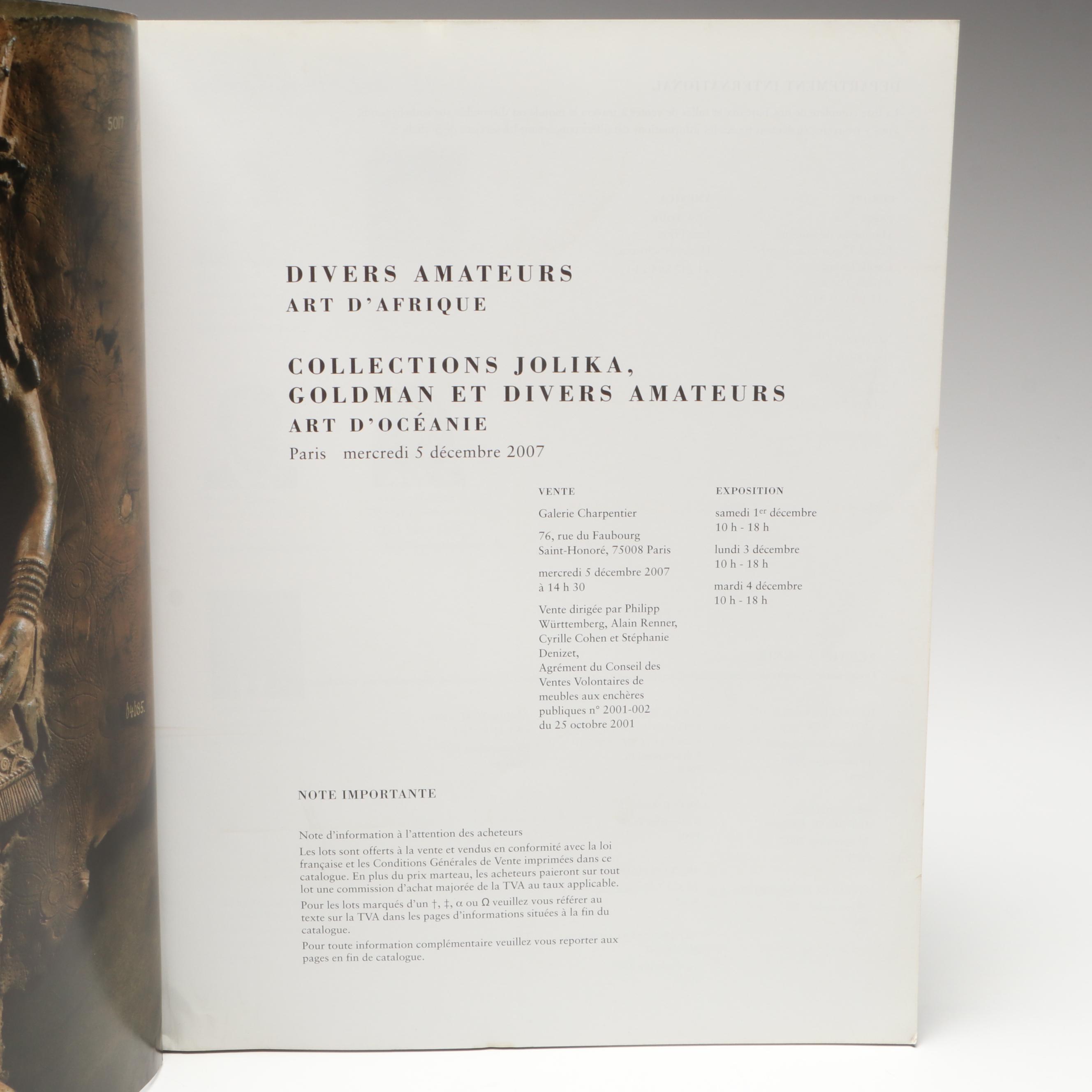 Sotheby's Catalogs Featuring "African, Oceanic and Pre-Columbian Art"