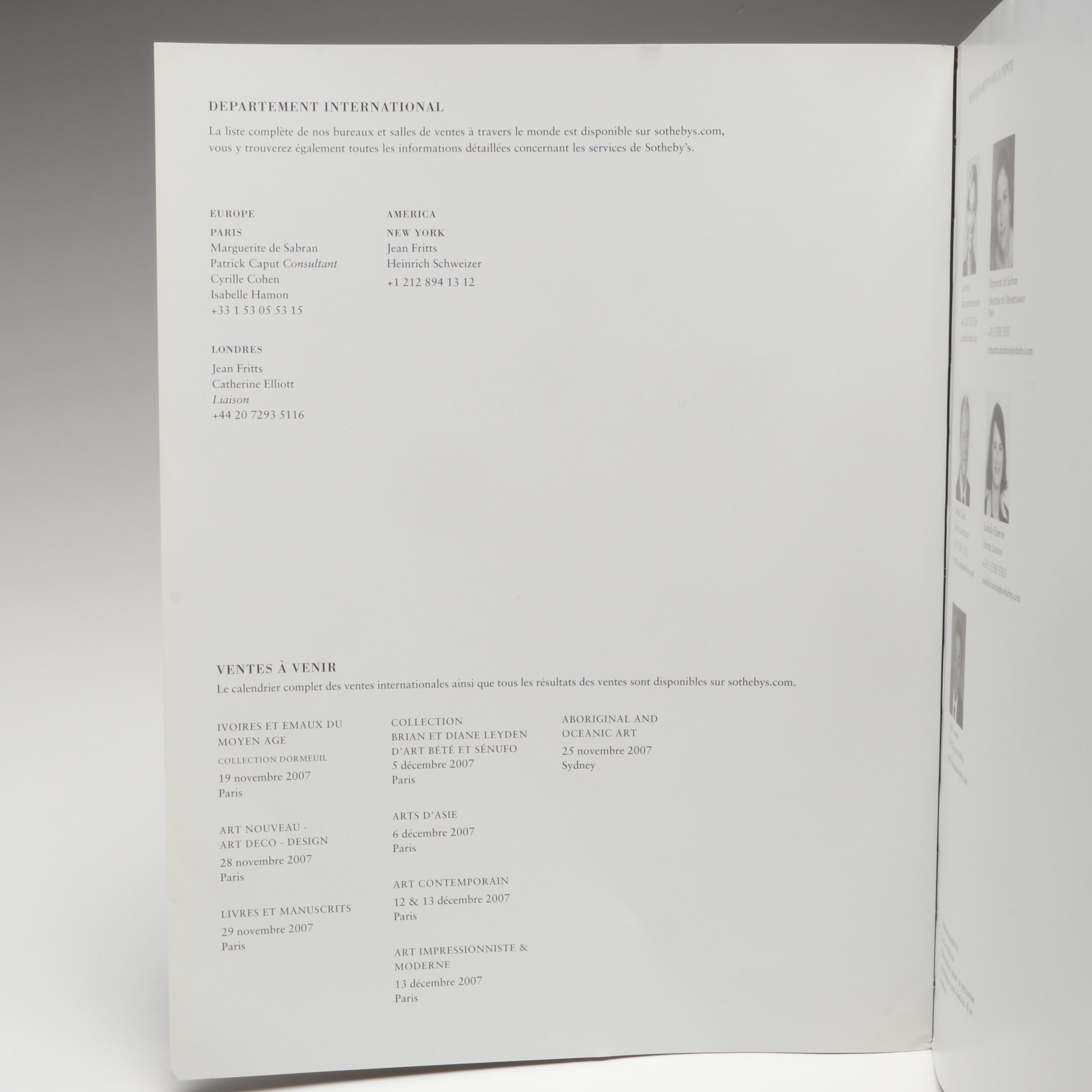 Sotheby's Catalogs Featuring "African, Oceanic and Pre-Columbian Art"