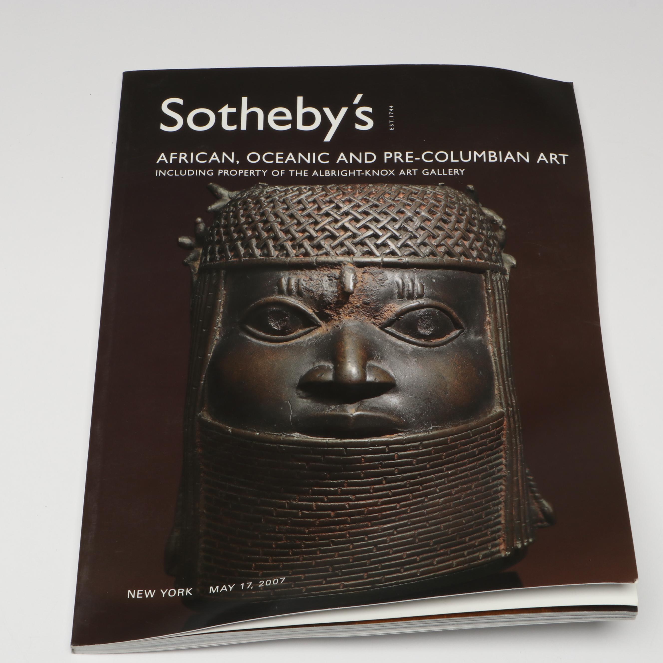 Sotheby's Catalogs Featuring "African, Oceanic and Pre-Columbian Art"
