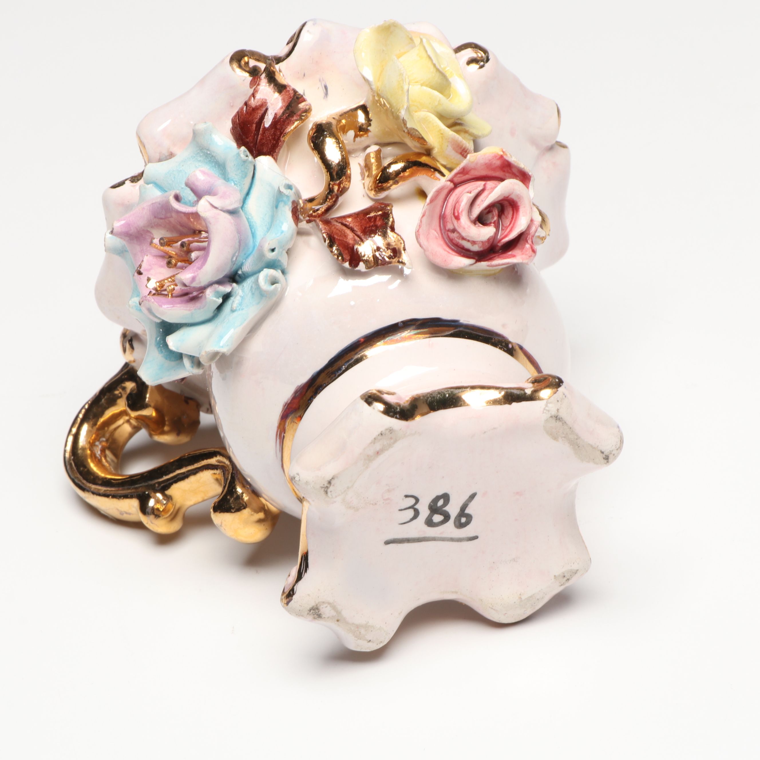 Benrose Applied Flower Cup and Saucer with More Gilt Ceramic Tableware and Décor