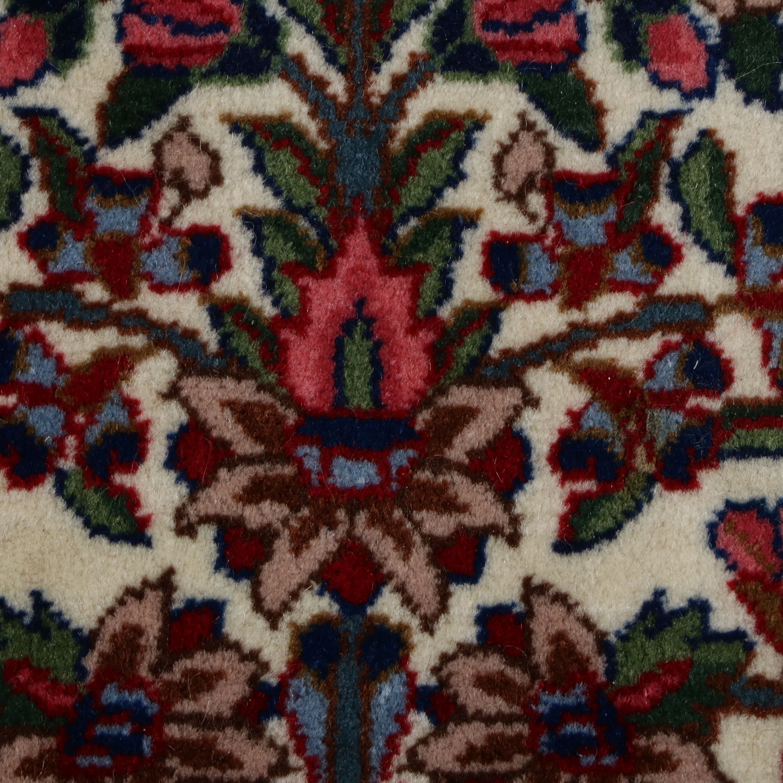 4'1 x 6'7 Hand-Knotted Persian Kerman Area Rug