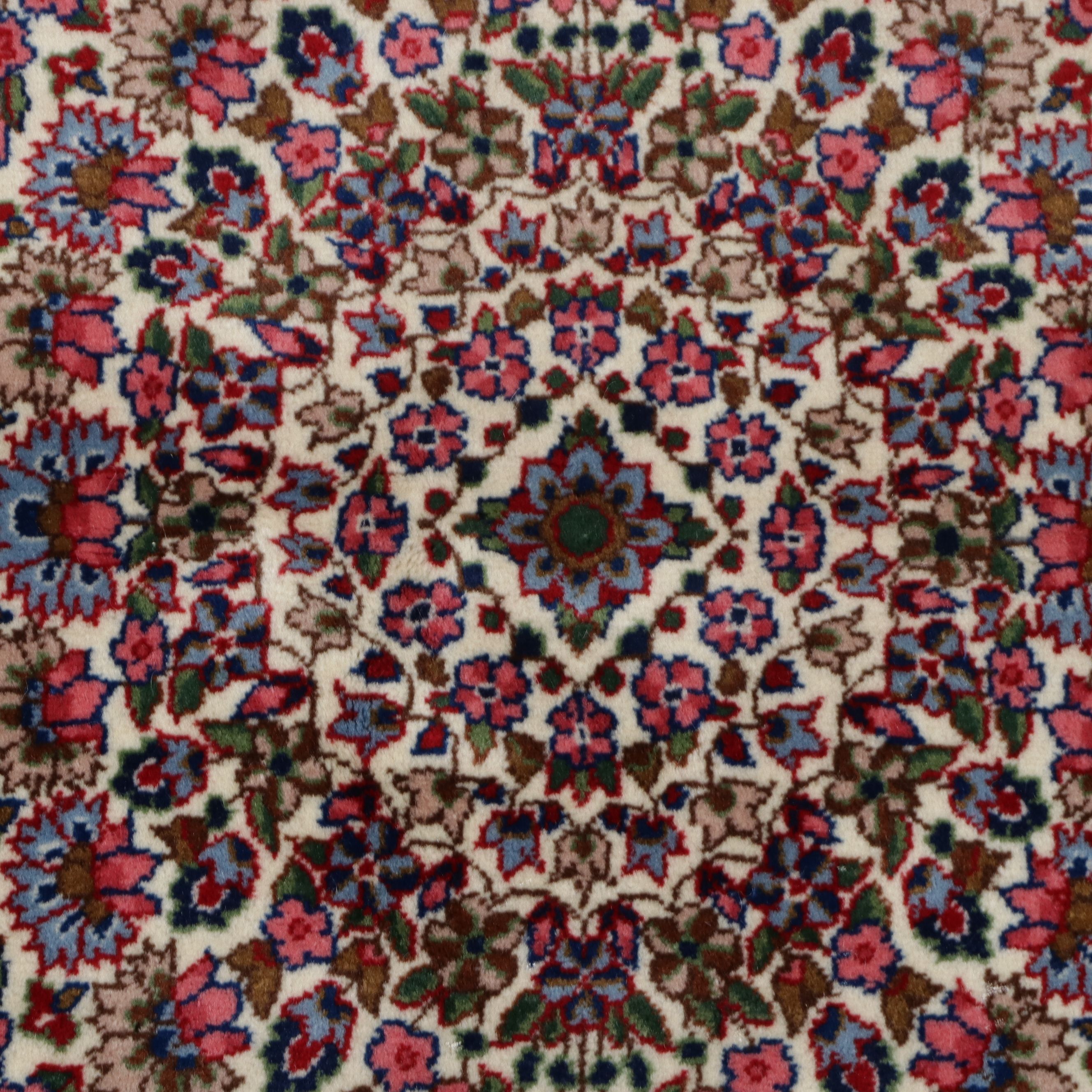 4'1 x 6'7 Hand-Knotted Persian Kerman Area Rug