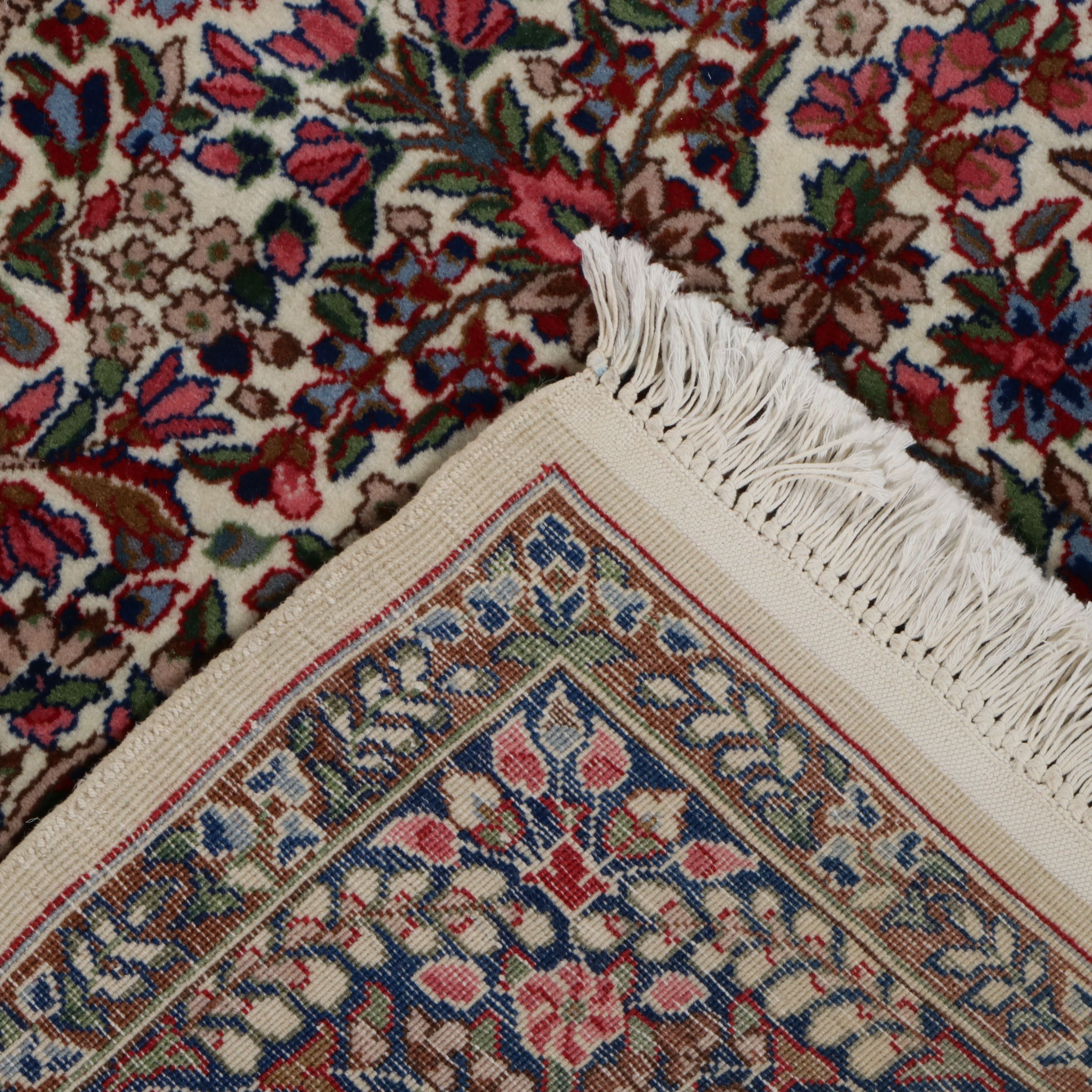 4'1 x 6'7 Hand-Knotted Persian Kerman Area Rug