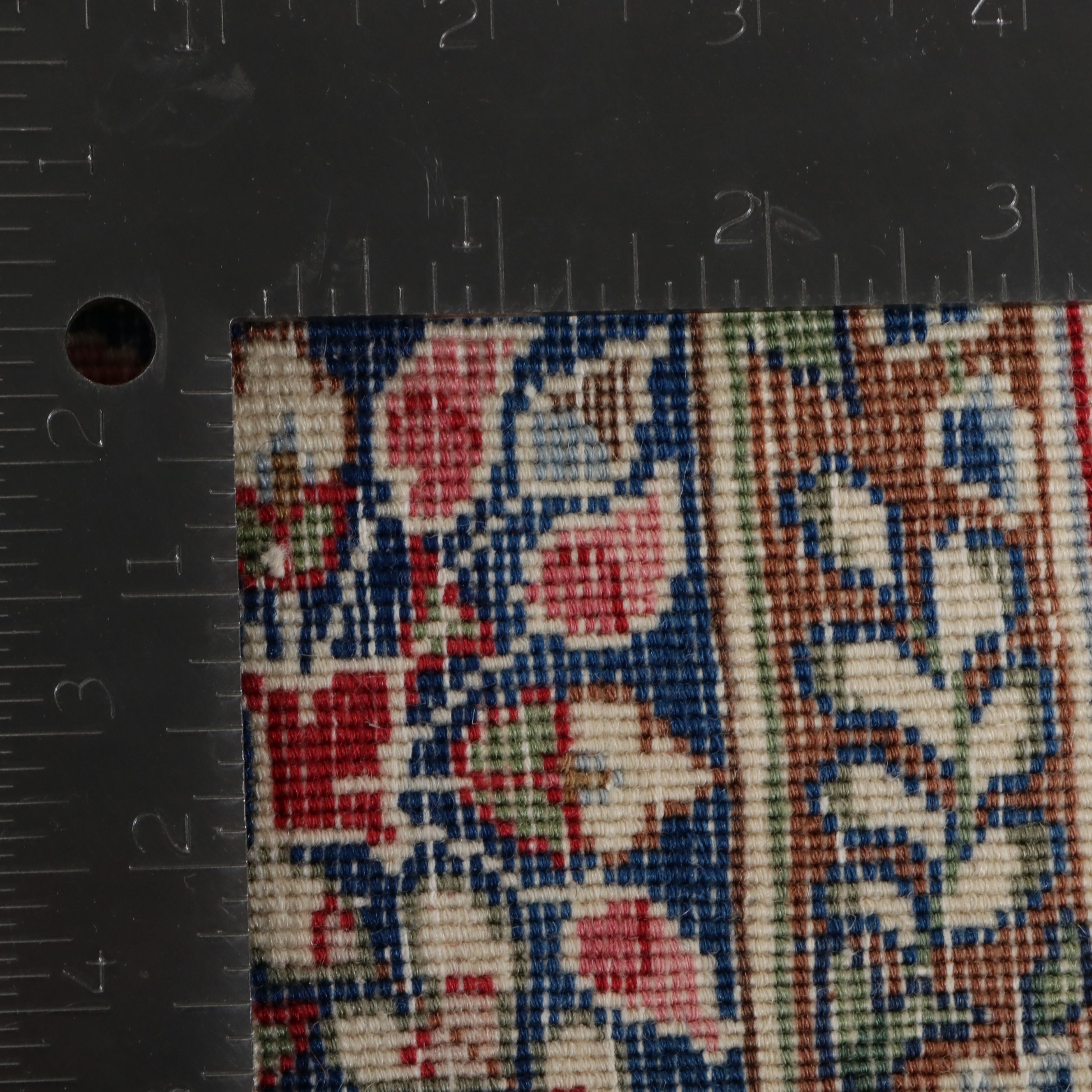 4'1 x 6'7 Hand-Knotted Persian Kerman Area Rug