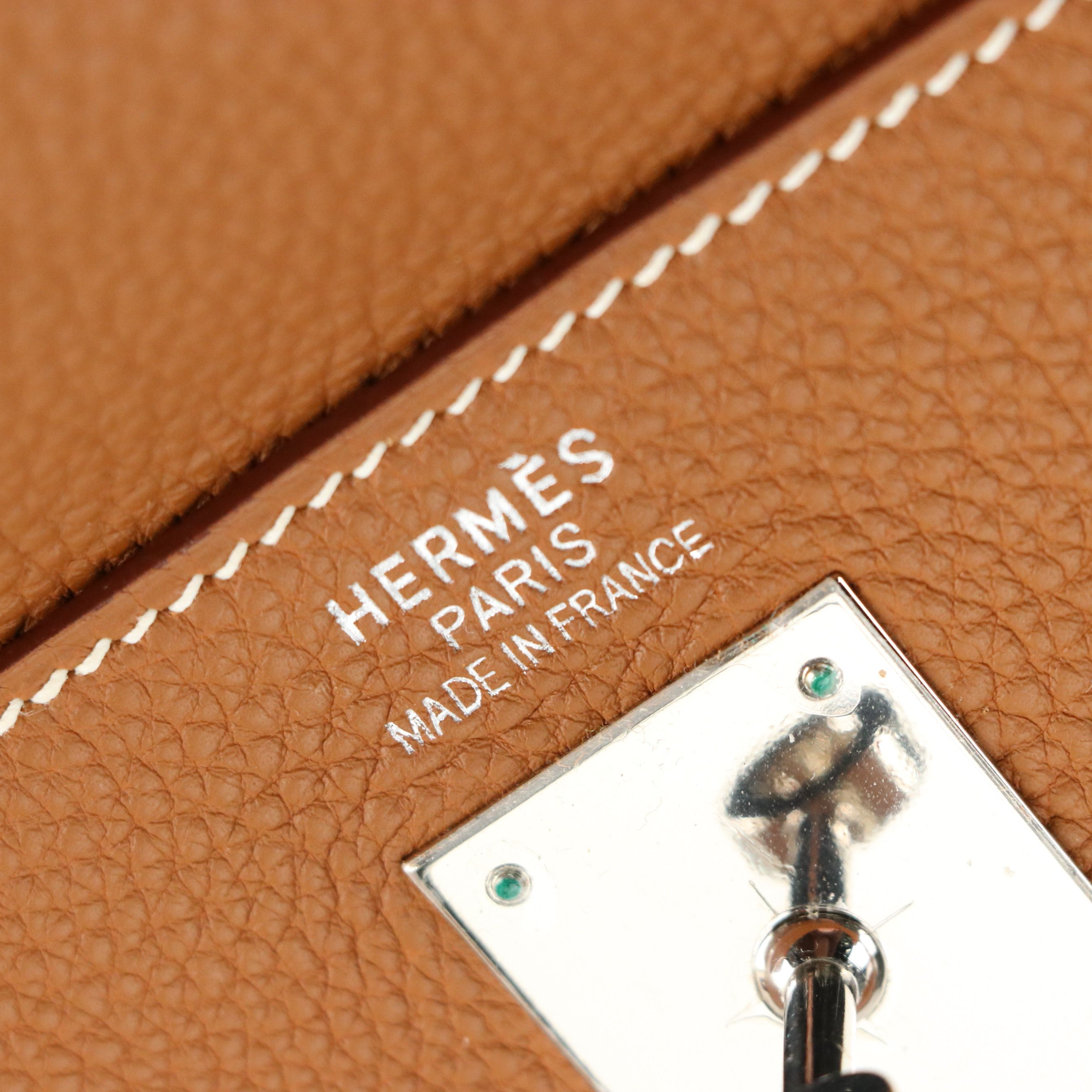 Hermès Kelly 35 Satchel in Caramel Brown Clemence Leather