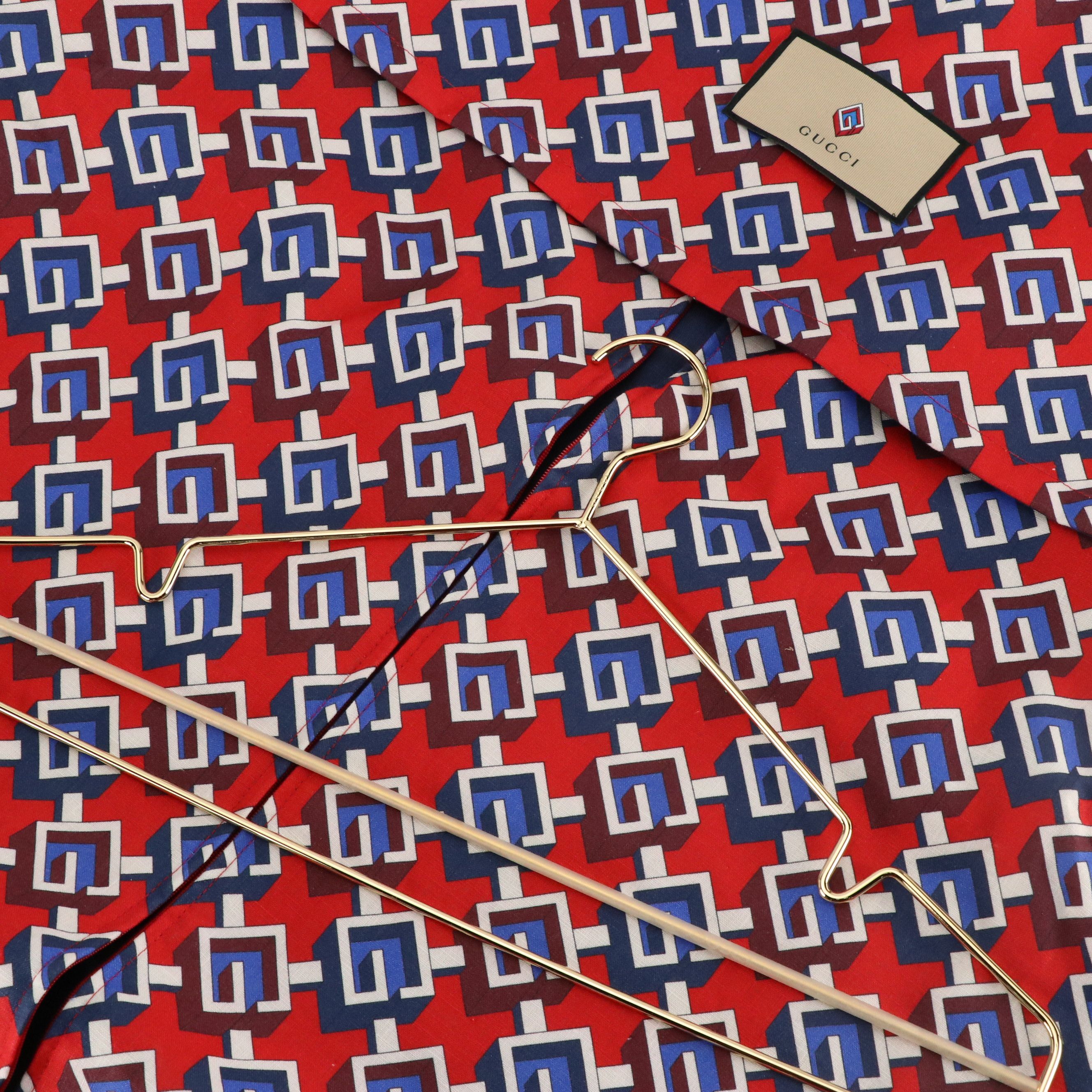 Gucci Isometric G Printed Linen Garment Bag, With Box