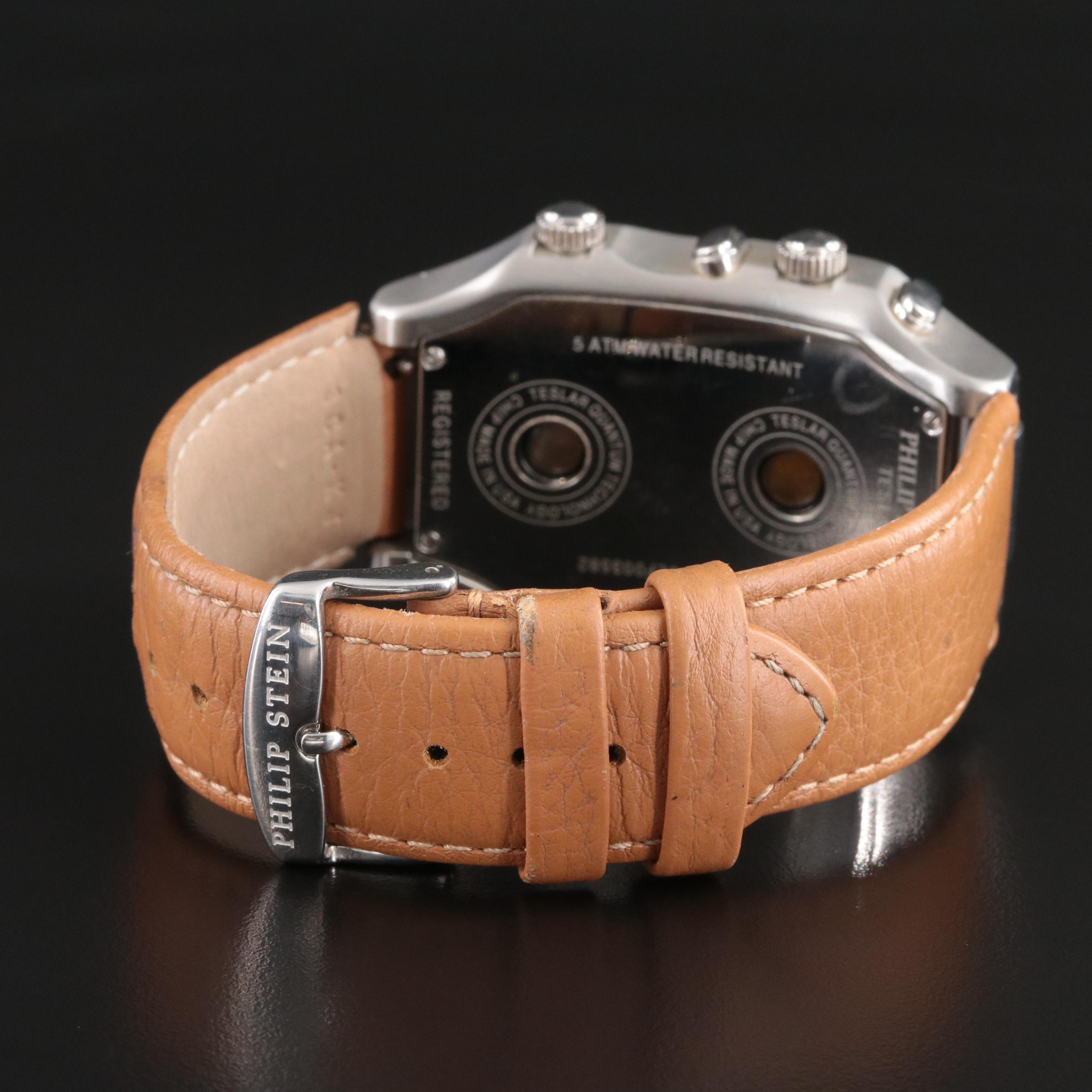 Philip Stein Teslar Dual-Time Chronograph Watch