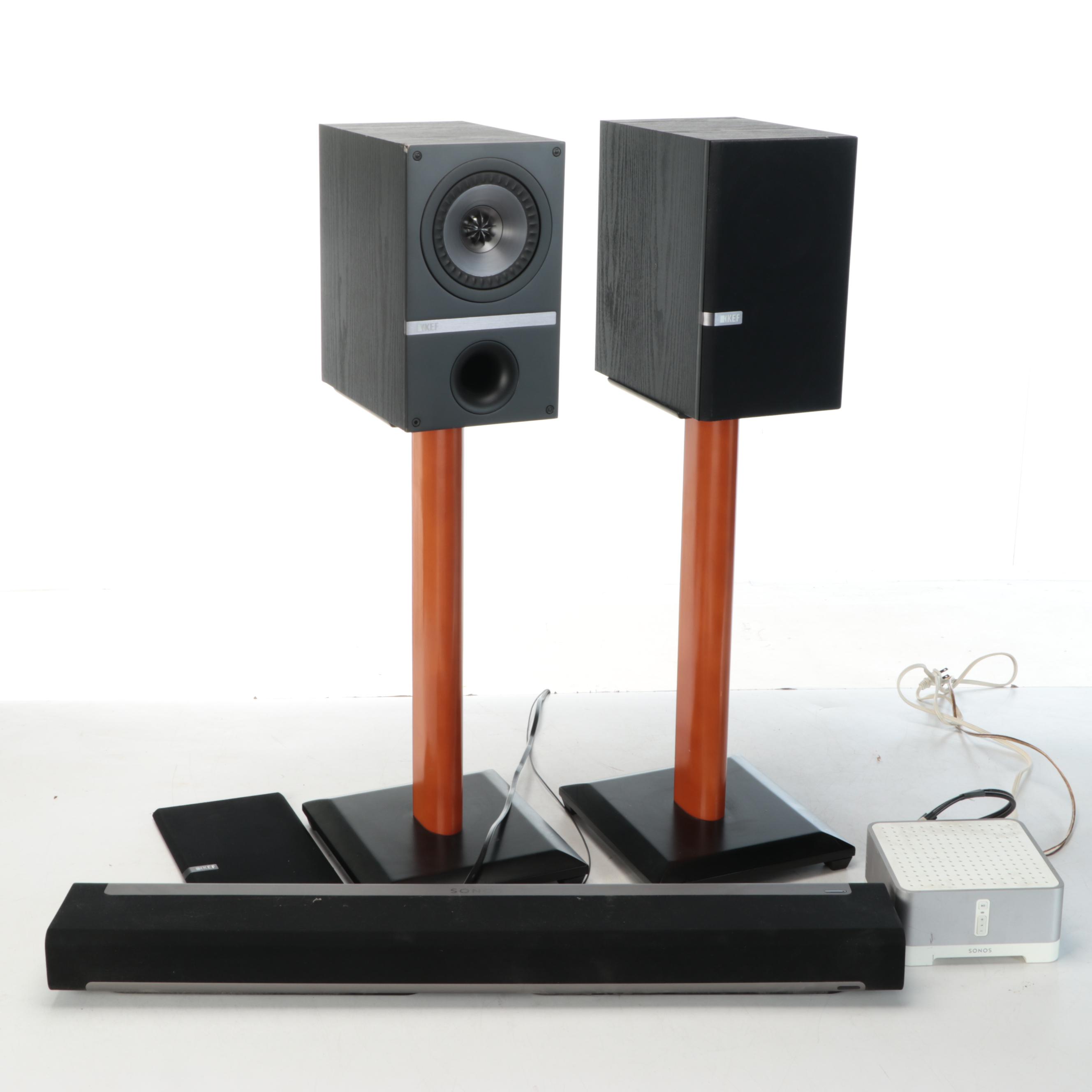 Sonos Playbar and KEF Q100 Bookshelf Speakers