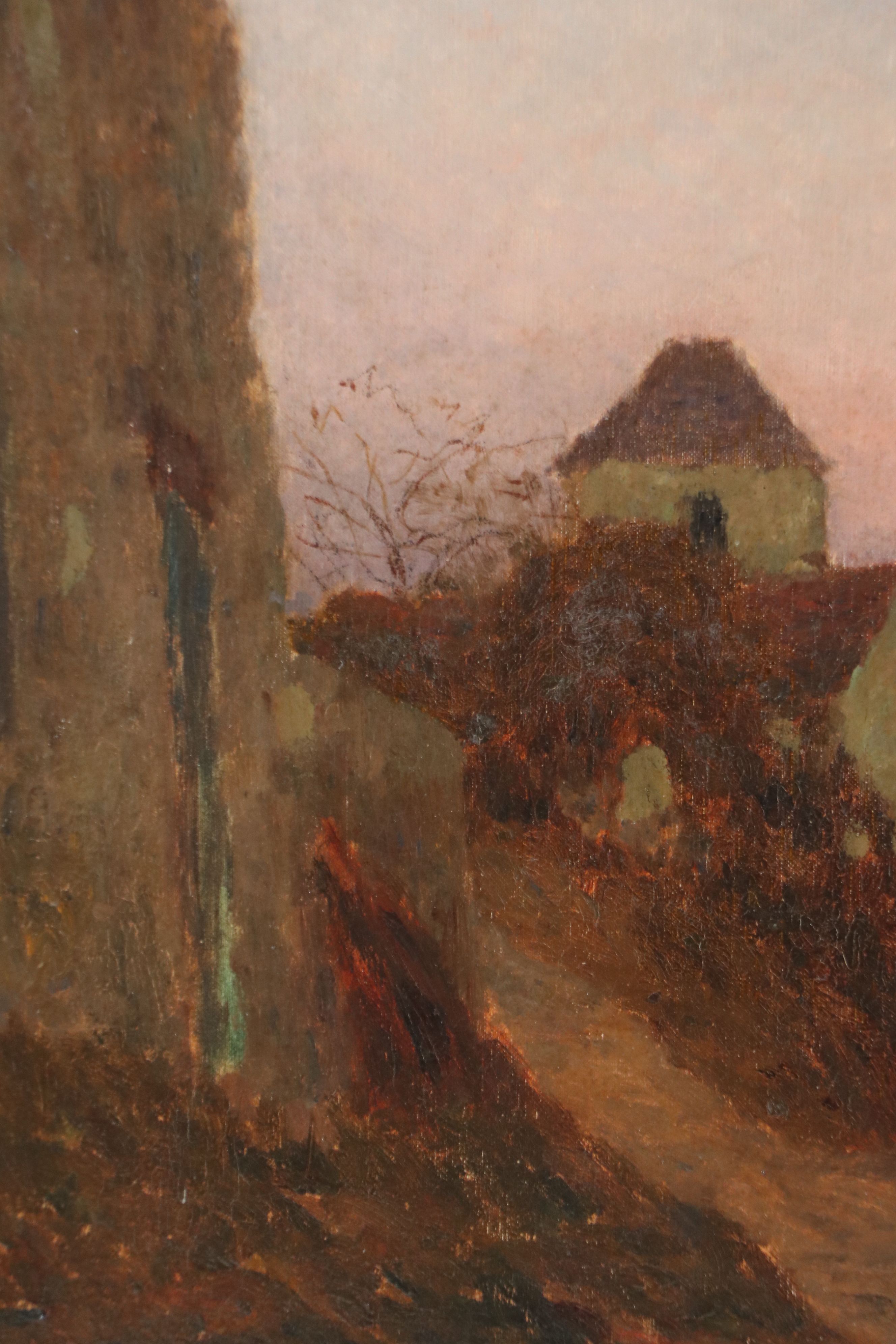 Jean Eugène Julien Massé Impressionistic Landscape Oil Painting, 19th Century