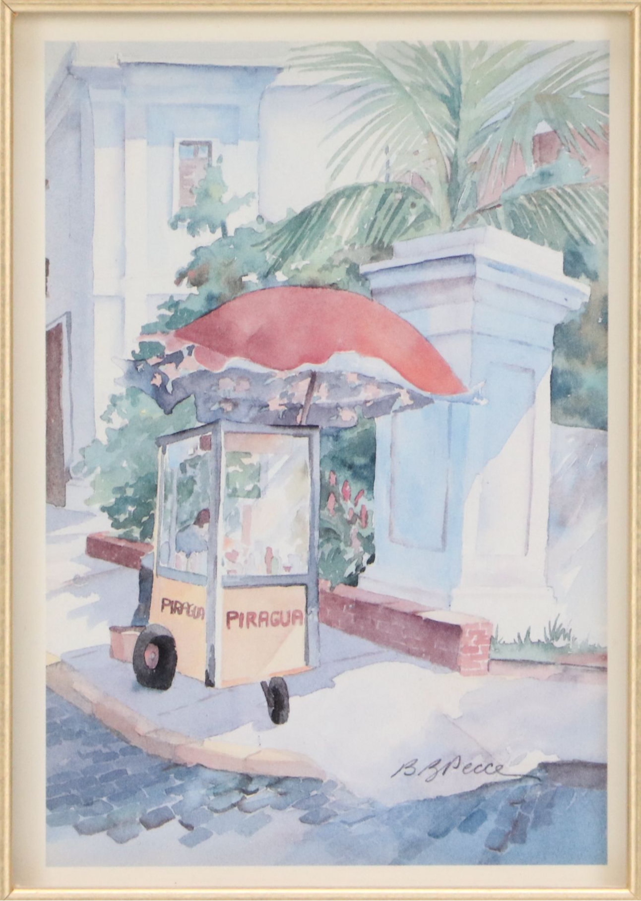 Barbara Pecce Offset Lithographs of Watercolor Cityscape Illustrations