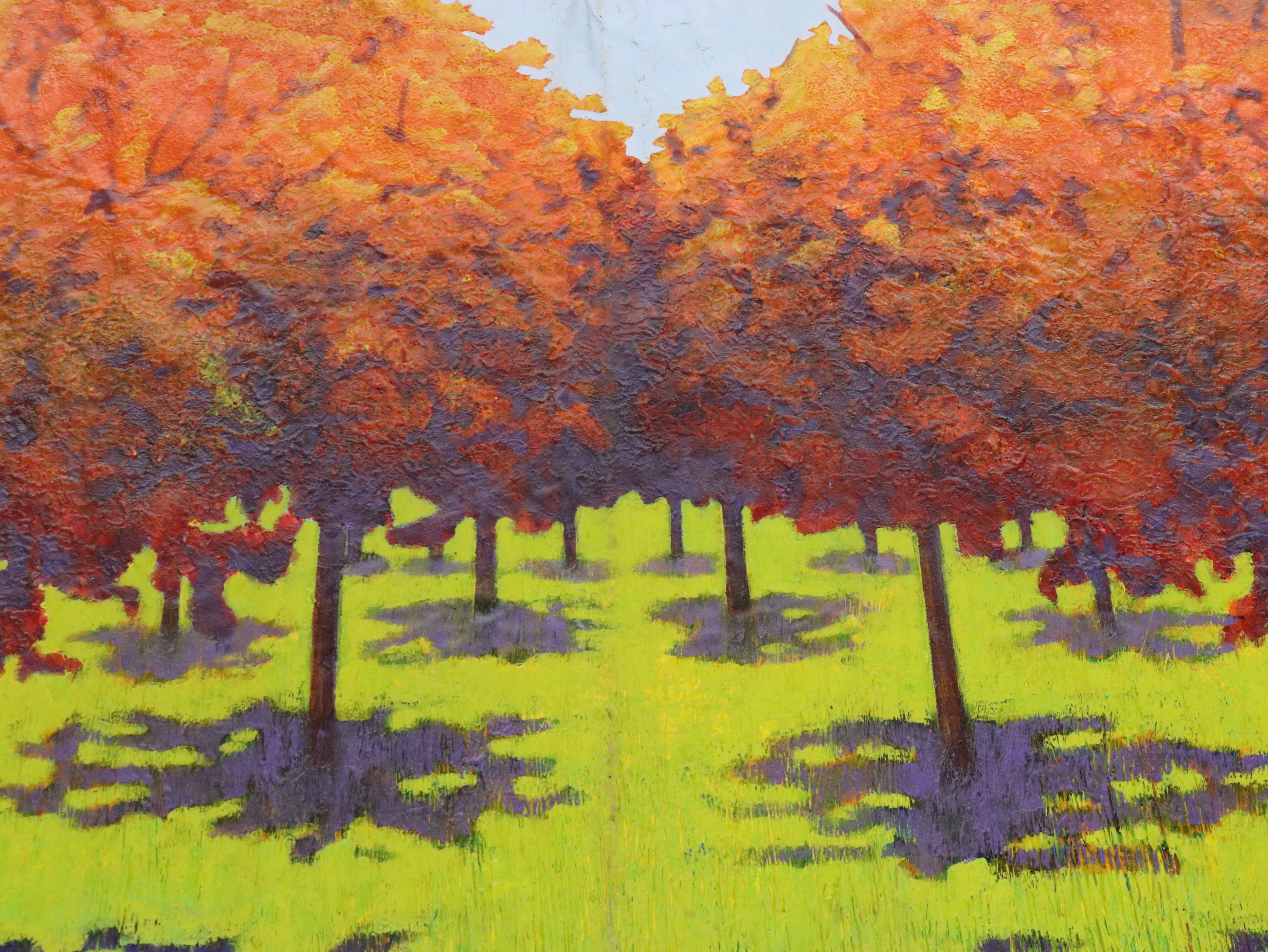 Howard Storm Monumental Acrylic Landscape Painting, Late 20th Century