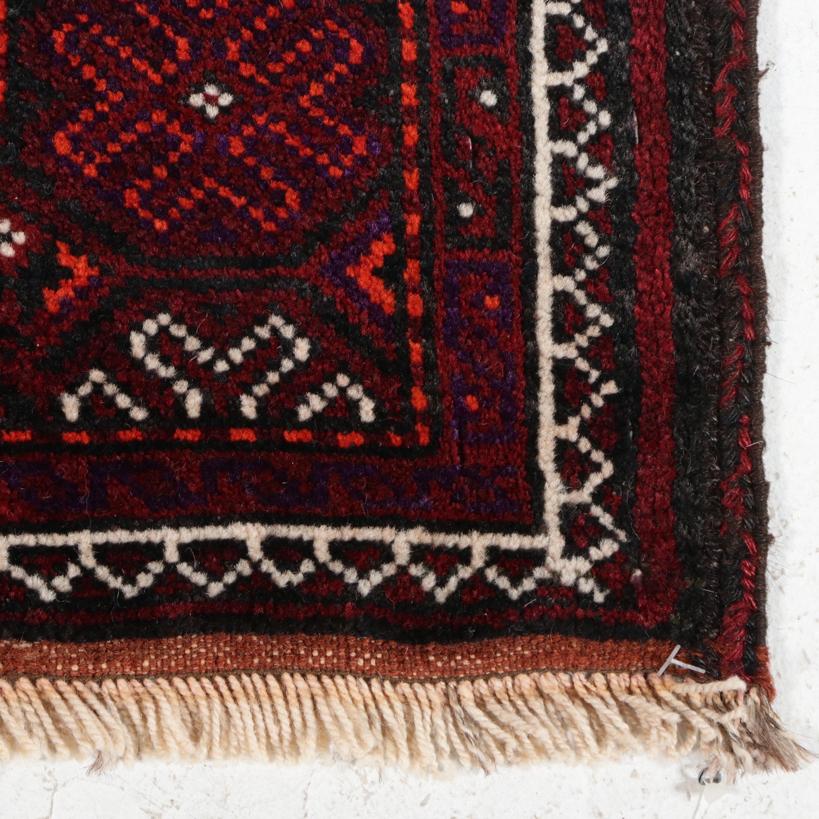 4'2 x 7'8 Hand-Knotted Afghan Turkmen Area Rug