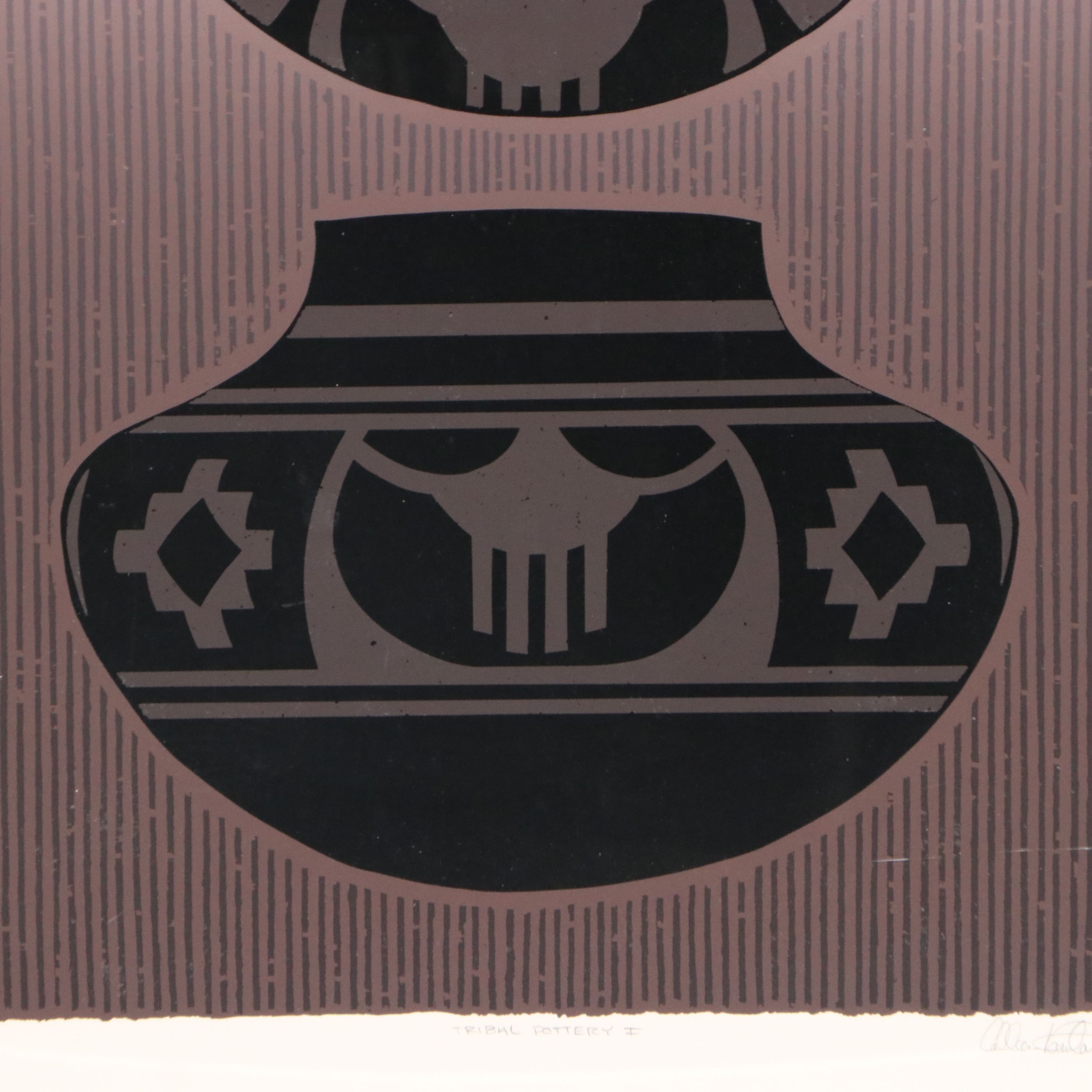 Colleen Rowland Serigraph "Tribal Pottery I"