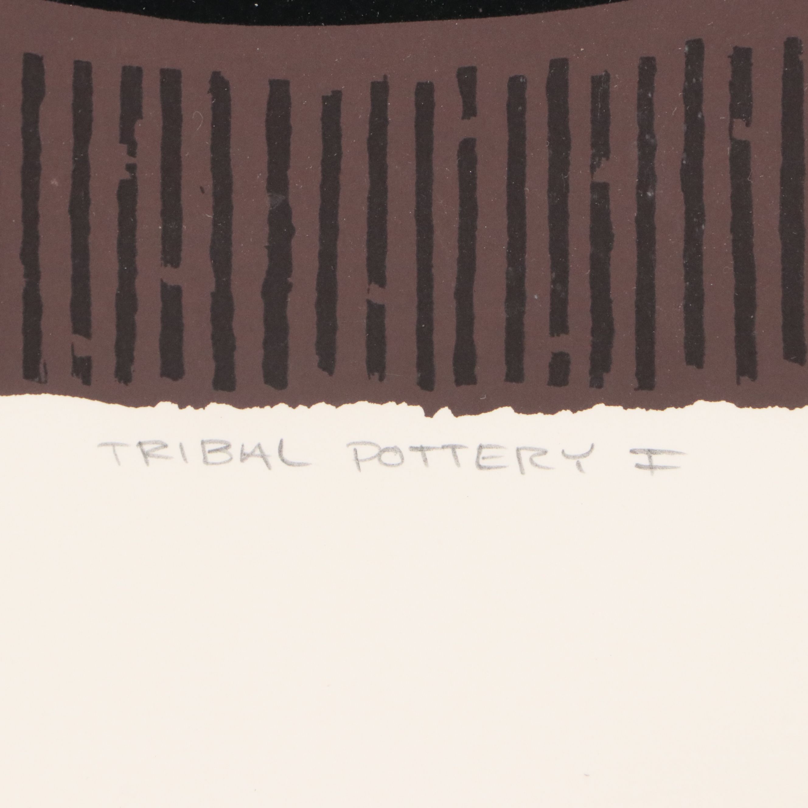 Colleen Rowland Serigraph "Tribal Pottery I"