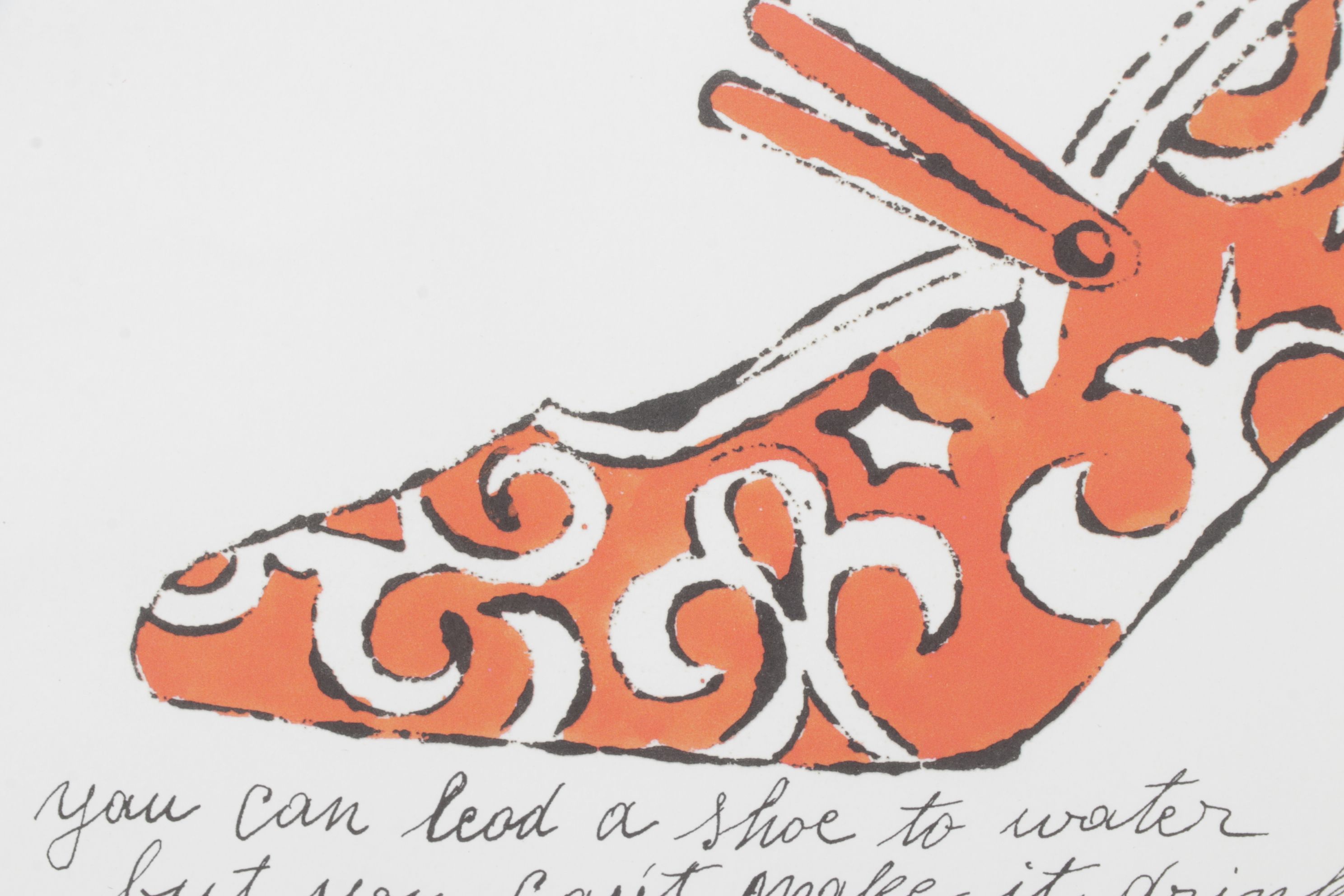 Offset Lithograph after Andy Warhol "You Can Lead a Shoe to Water..."