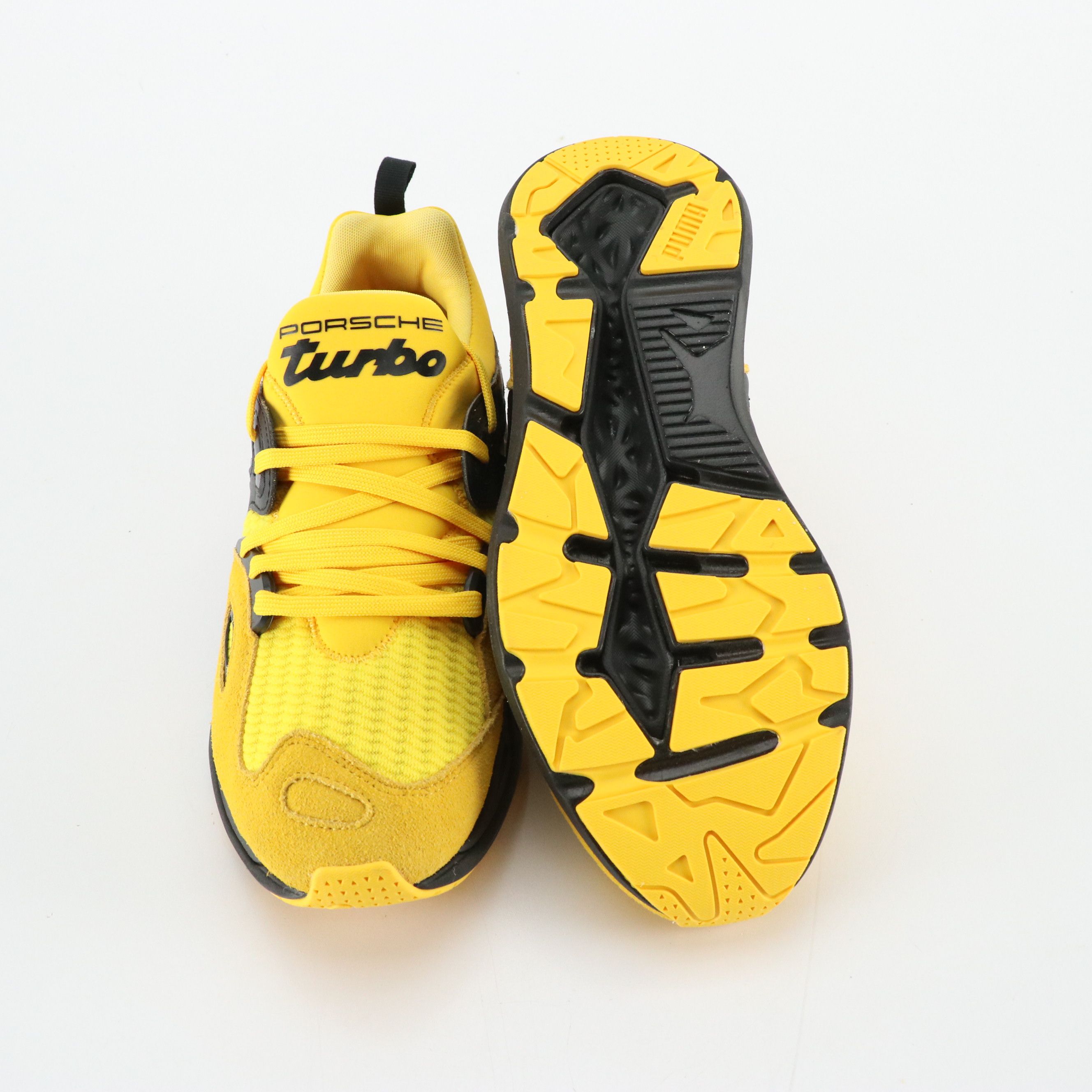 Men's Puma x Porsche Legacy TRC Blaze Sneakers in "Lemon Chrome/Black," With Box