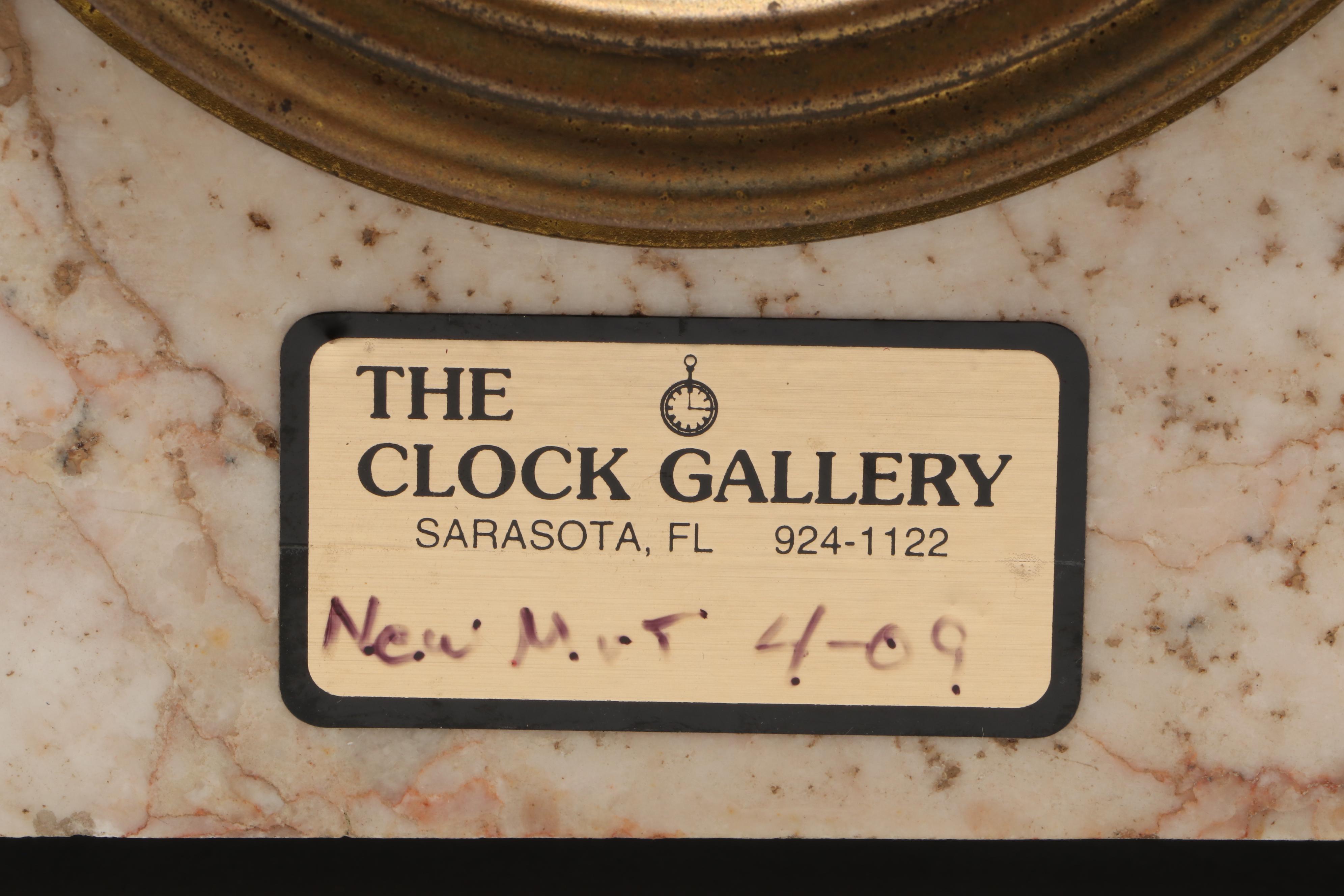 The Clock Gallery Marble Mantel Clock