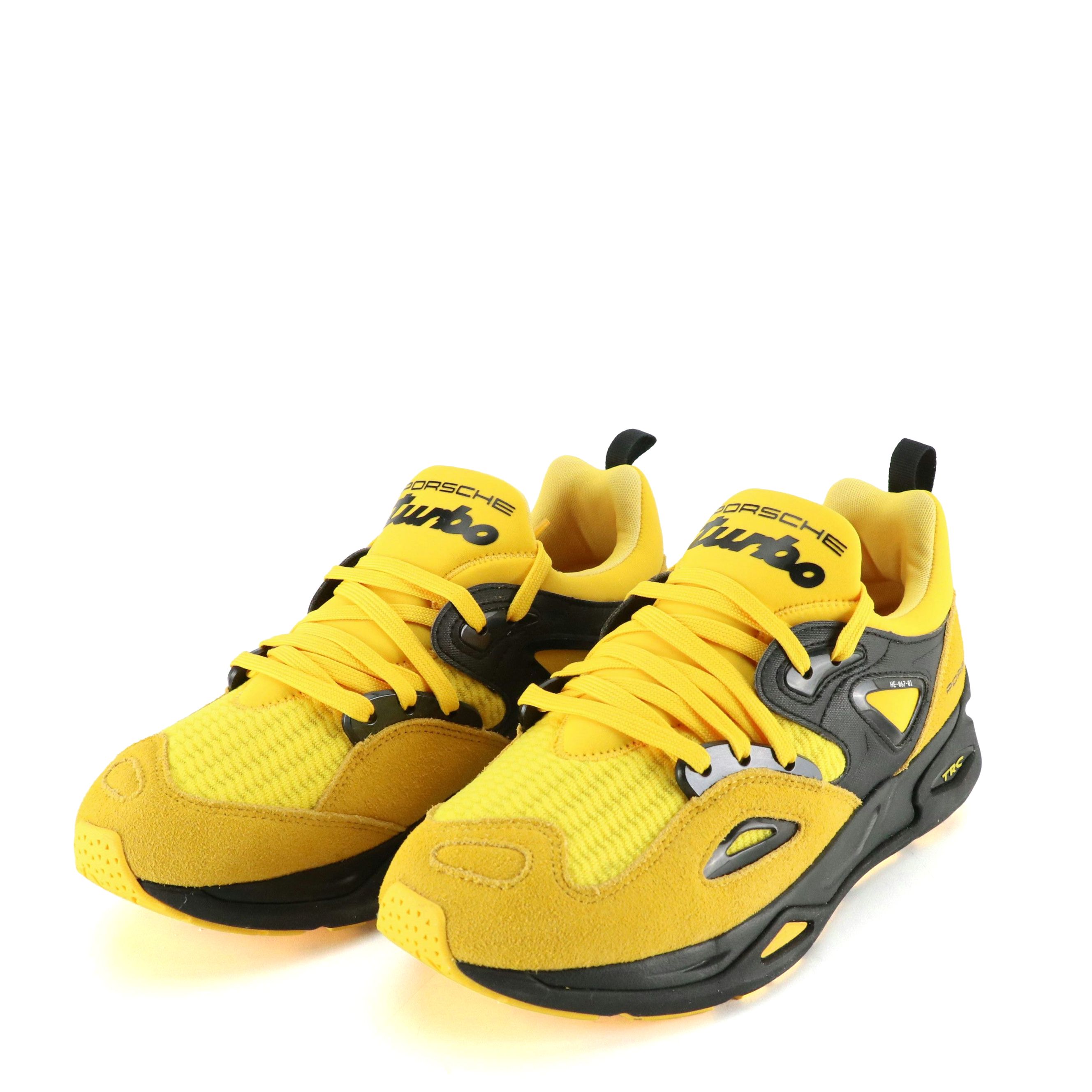 Men's Puma x Porsche Legacy TRC Blaze Sneakers in "Lemon Chrome/Black," With Box