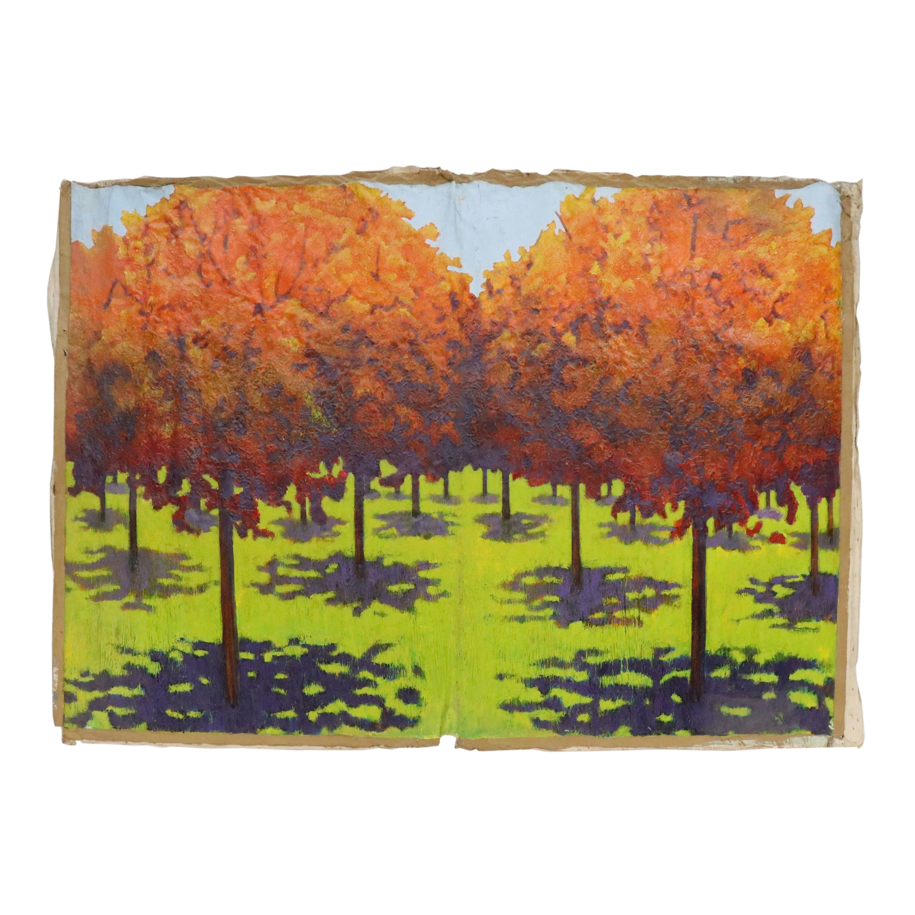 Howard Storm Monumental Acrylic Landscape Painting, Late 20th Century