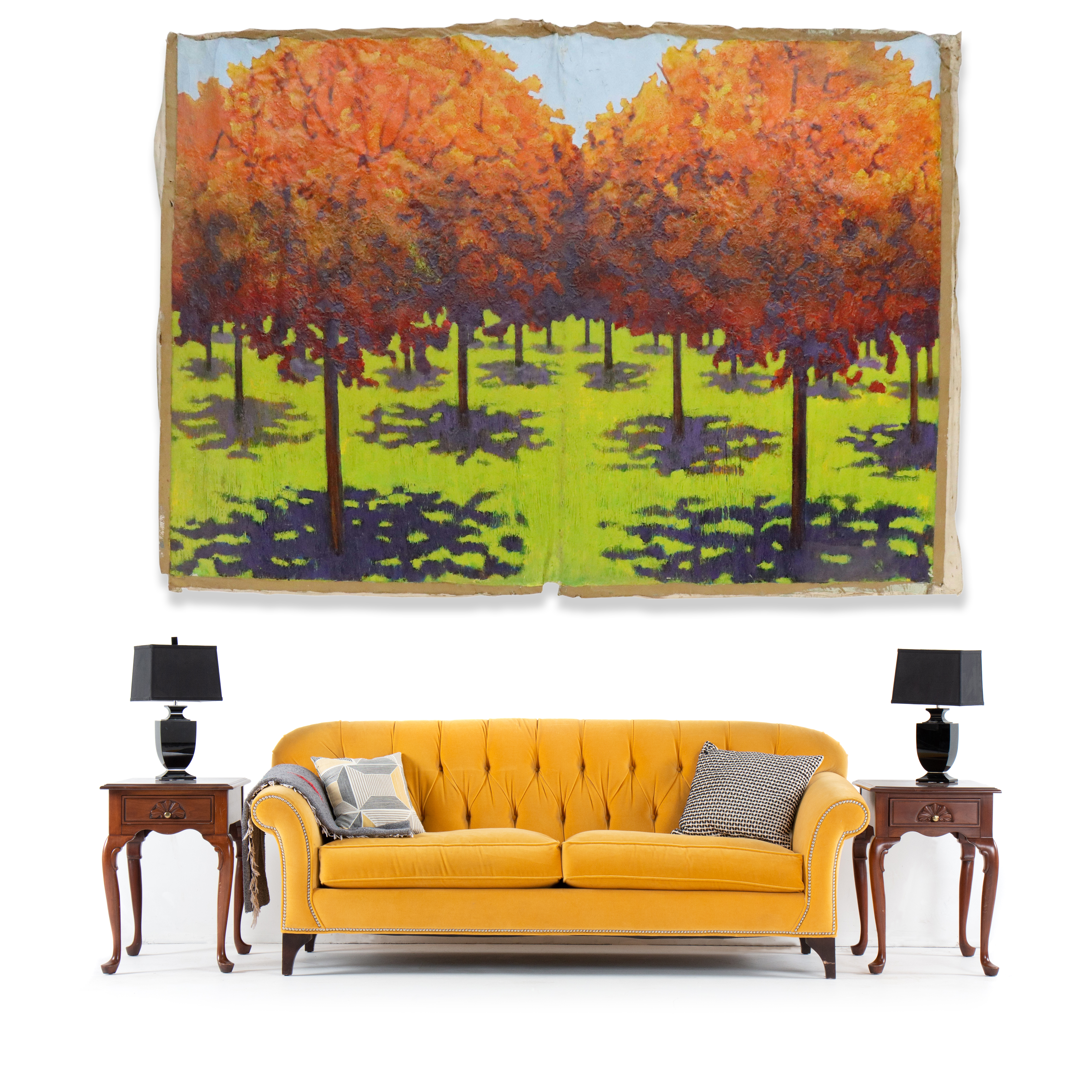 Howard Storm Monumental Acrylic Landscape Painting, Late 20th Century