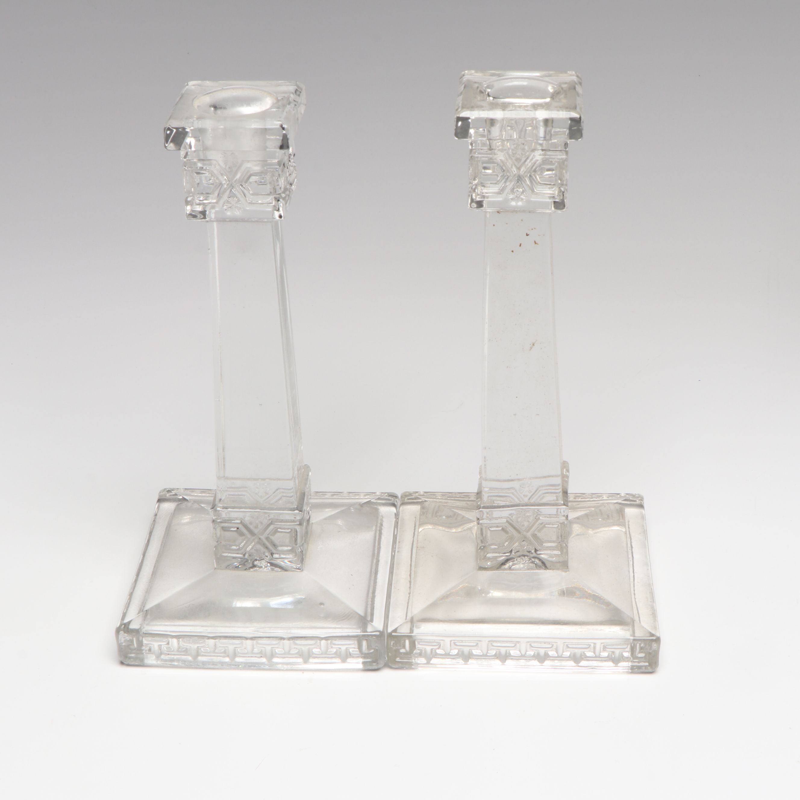 Bohemian Style Cut to Clear Decanter with Westmoreland, Other Vintage Glassware