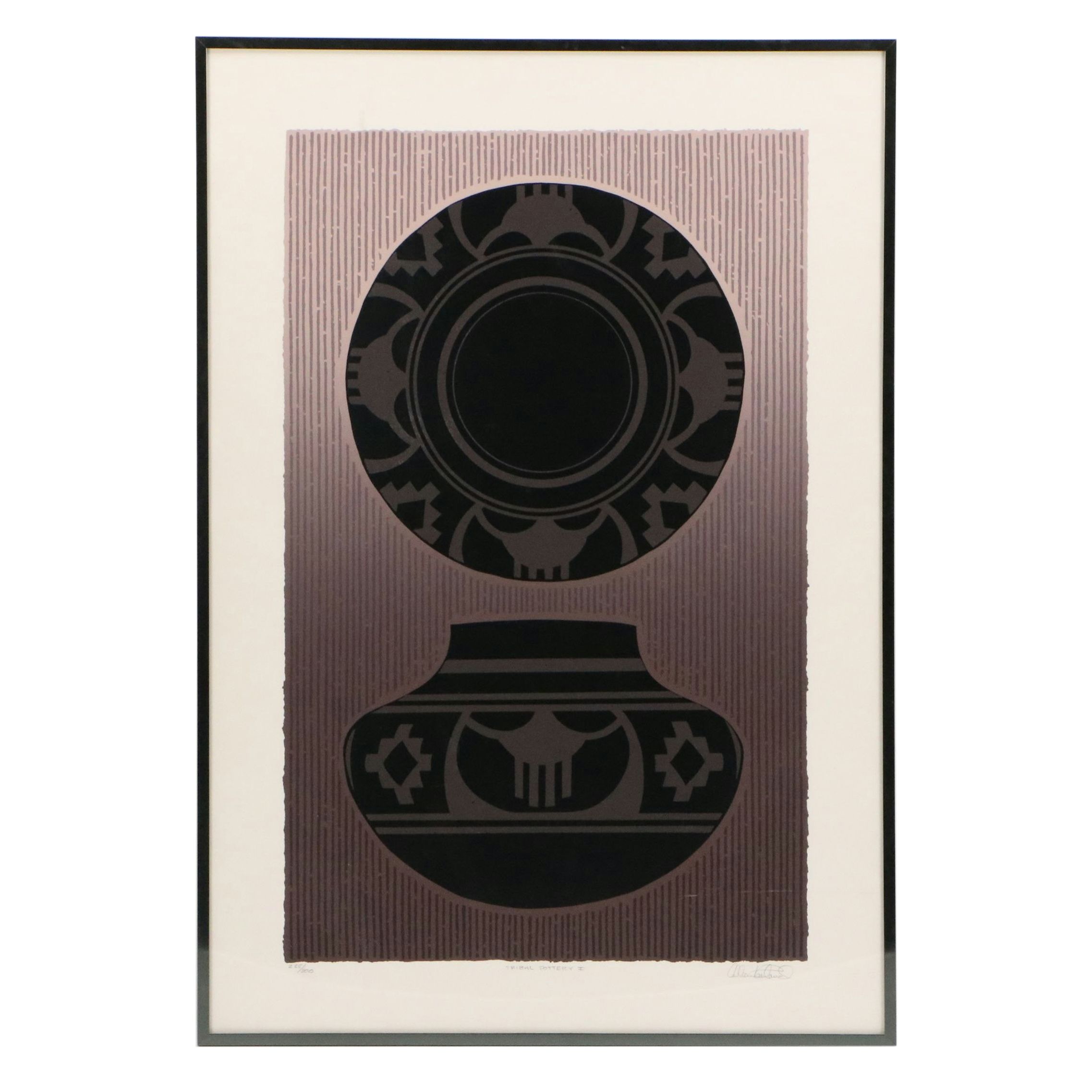 Colleen Rowland Serigraph "Tribal Pottery I"