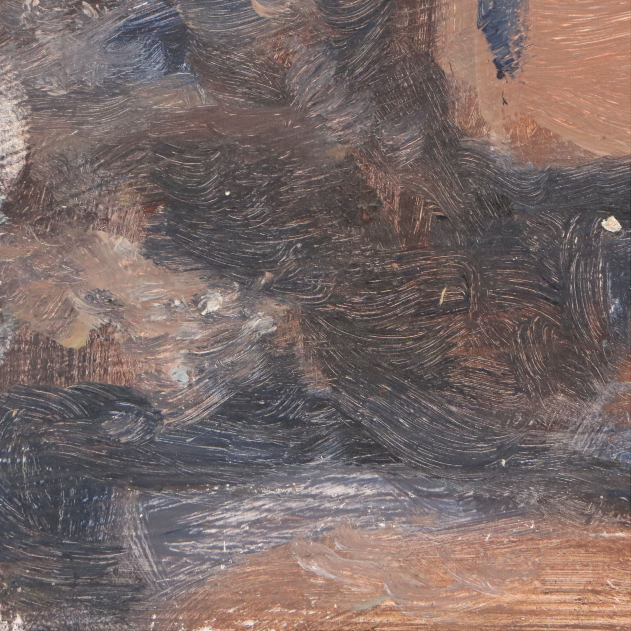 Bernard Lennon Architectural Landscape Oil Painting, 20th Century