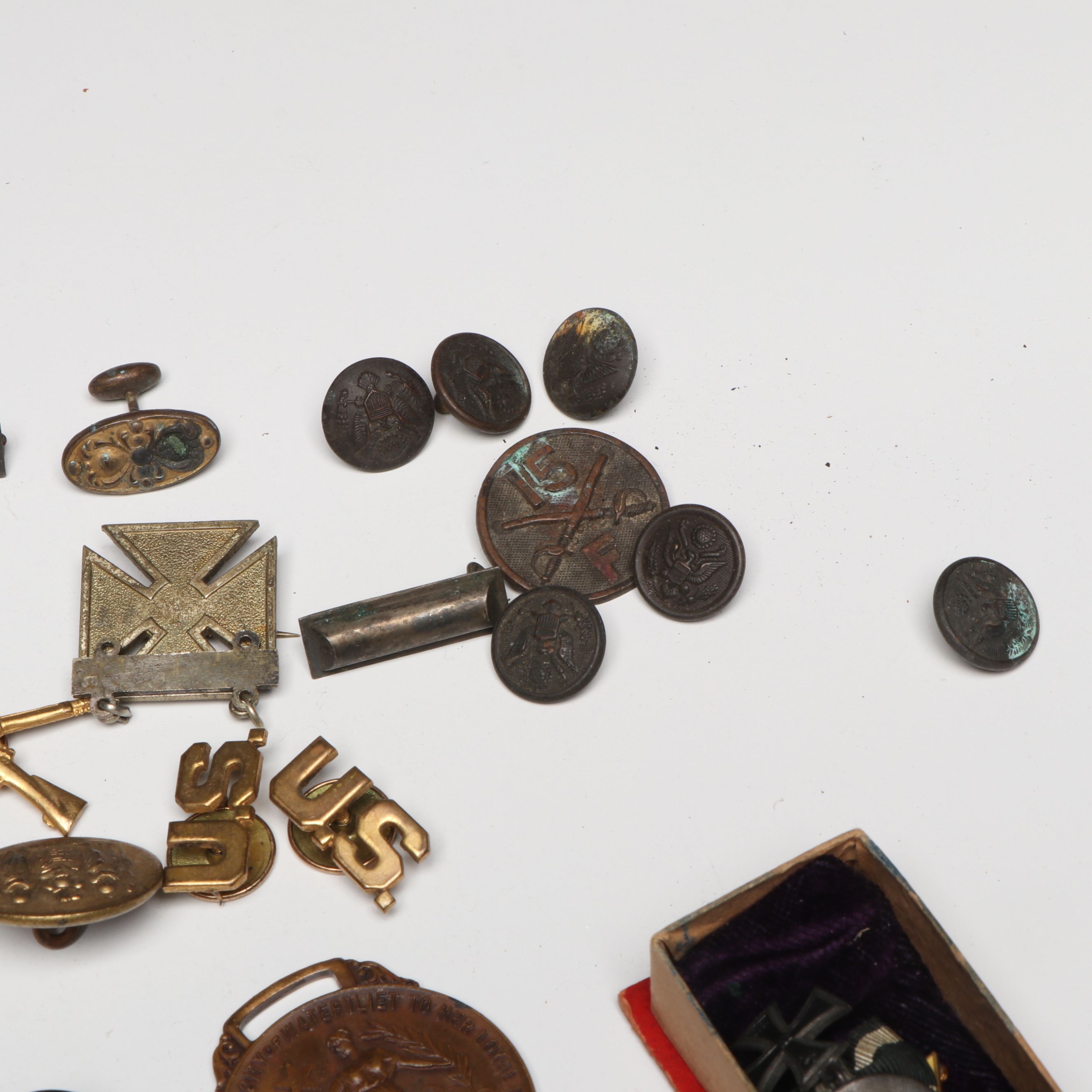 WWI and WWII Era Military Badges, Medals and More Featuring Victory Medal