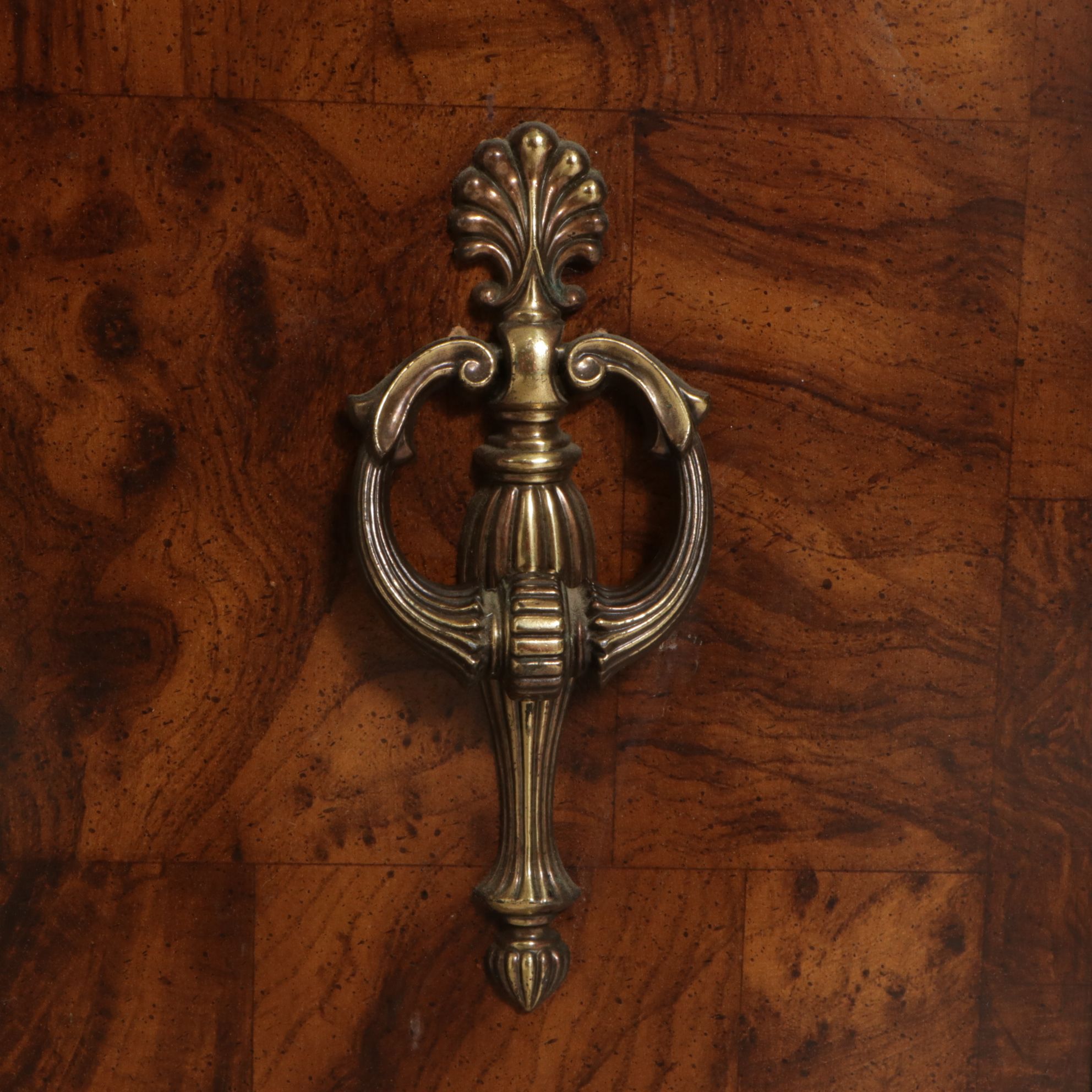 Regency Style Burl Finished China Cabinet, Late 20th Century