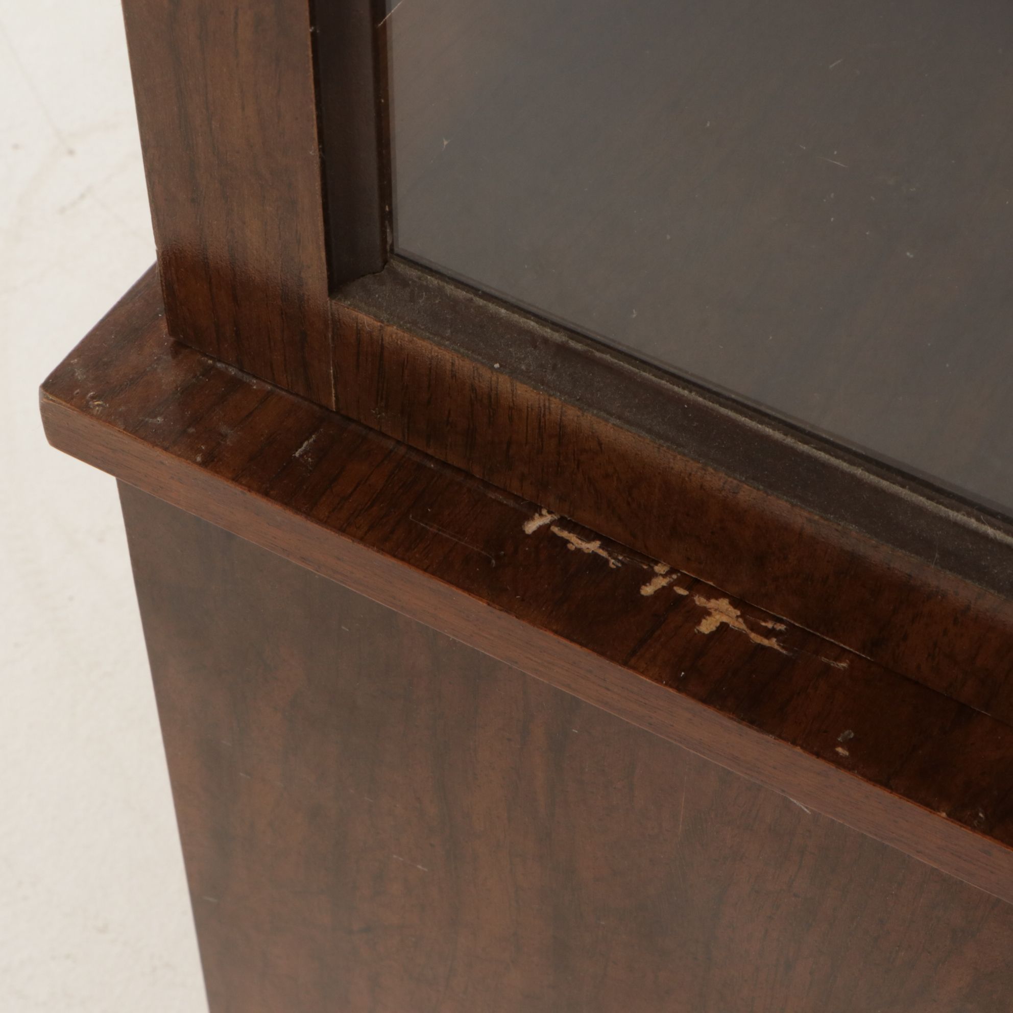 Regency Style Burl Finished China Cabinet, Late 20th Century