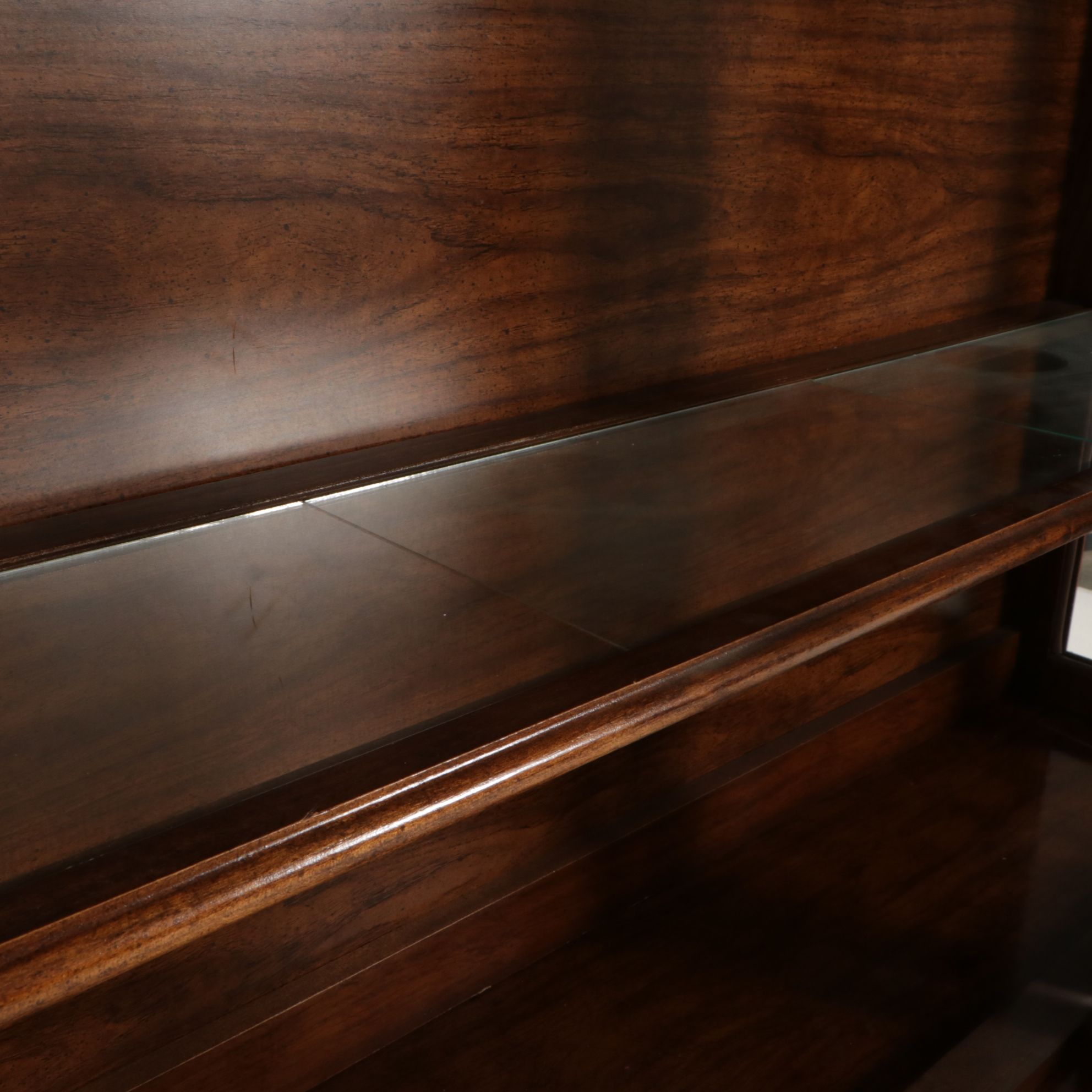 Regency Style Burl Finished China Cabinet, Late 20th Century