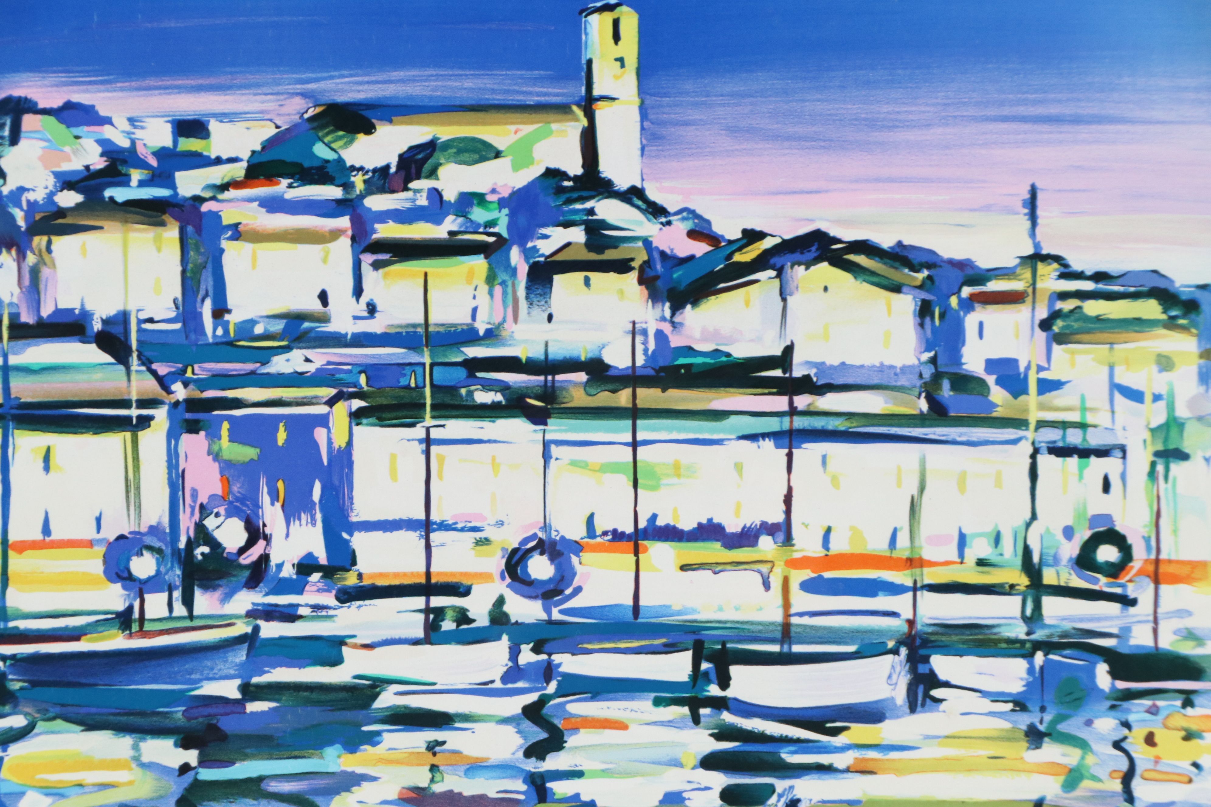 Pierre Bellier Color Lithograph "Saint Tropez"