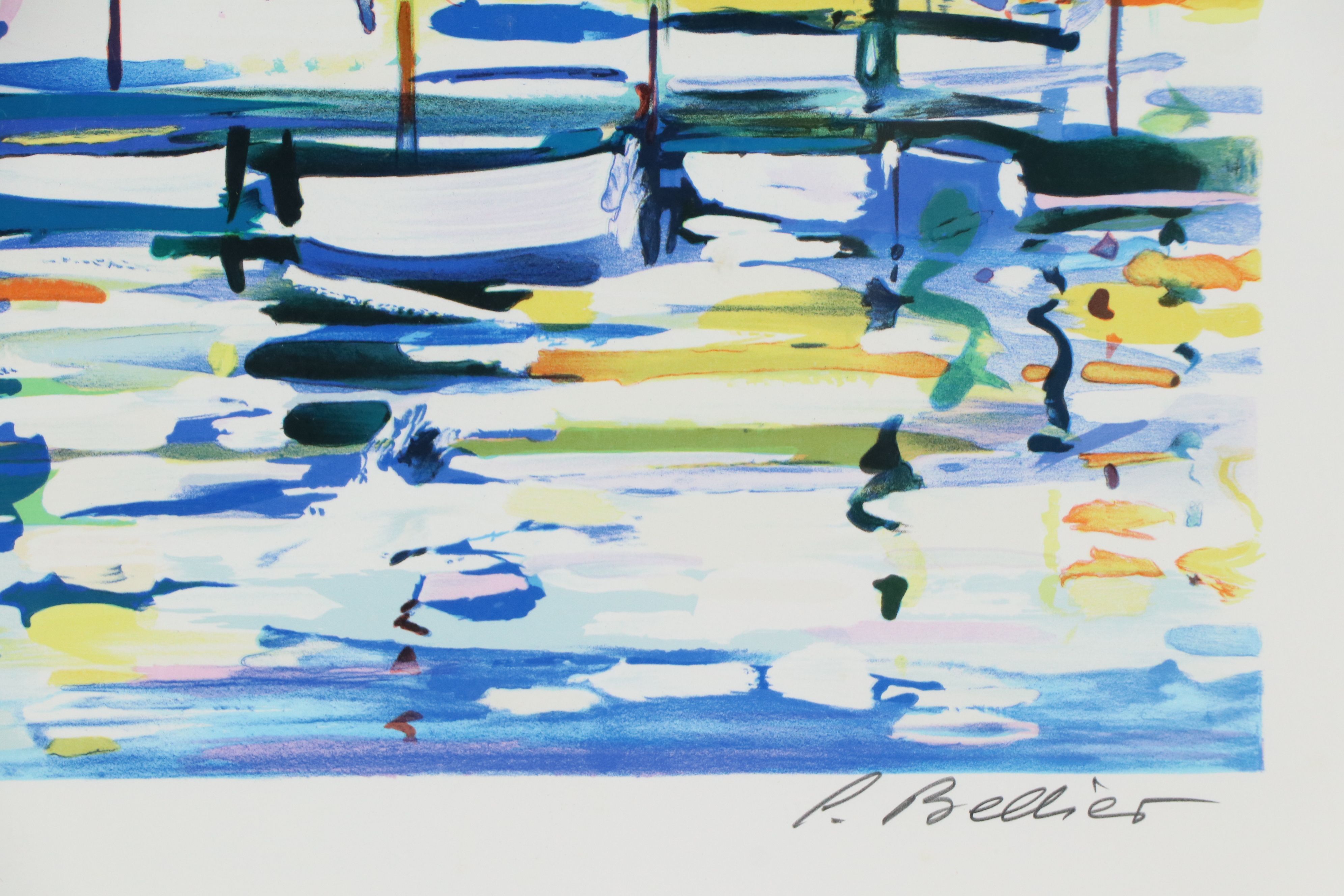 Pierre Bellier Color Lithograph "Saint Tropez"