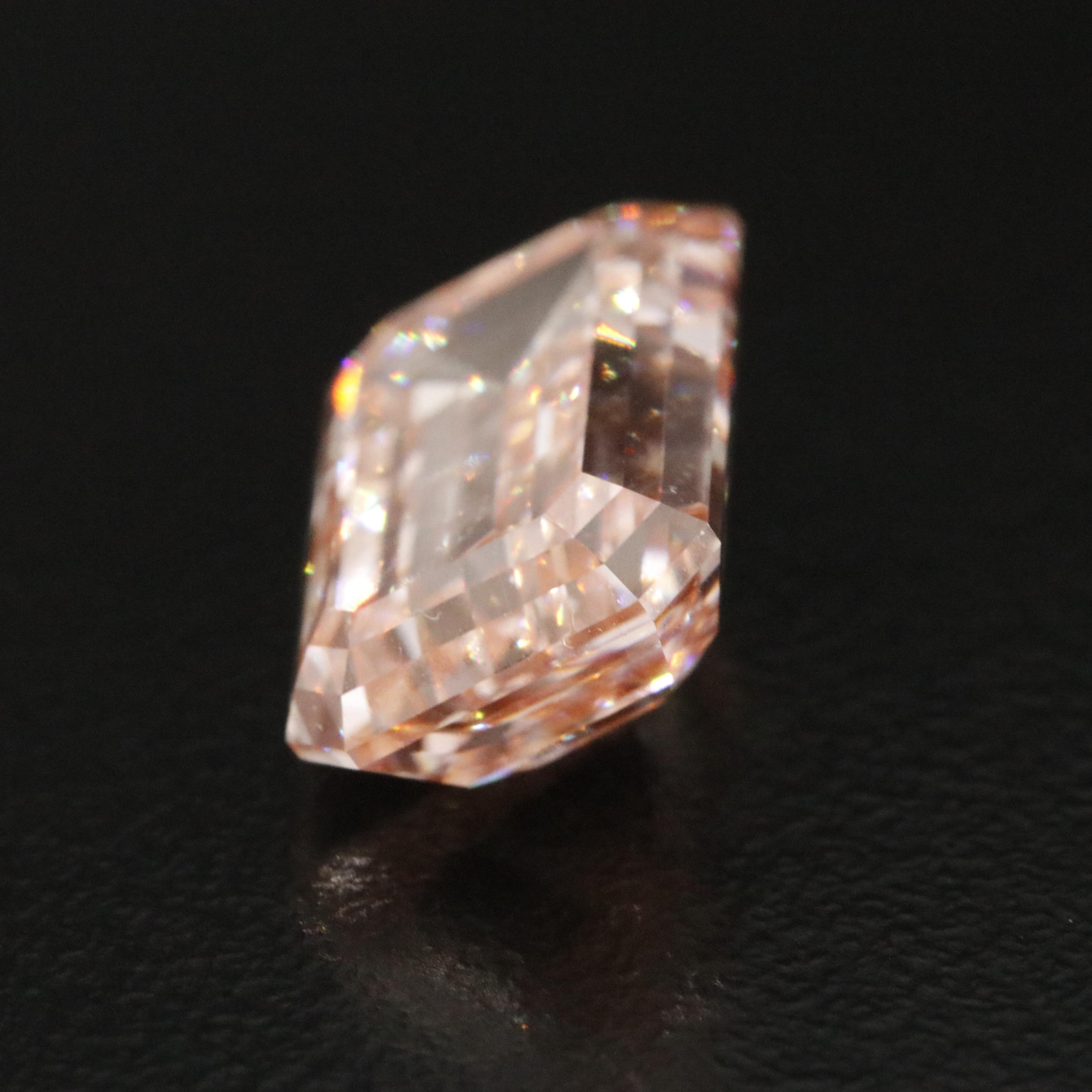 Loose 7.55 CT Fancy Pink Lab Grown Diamond