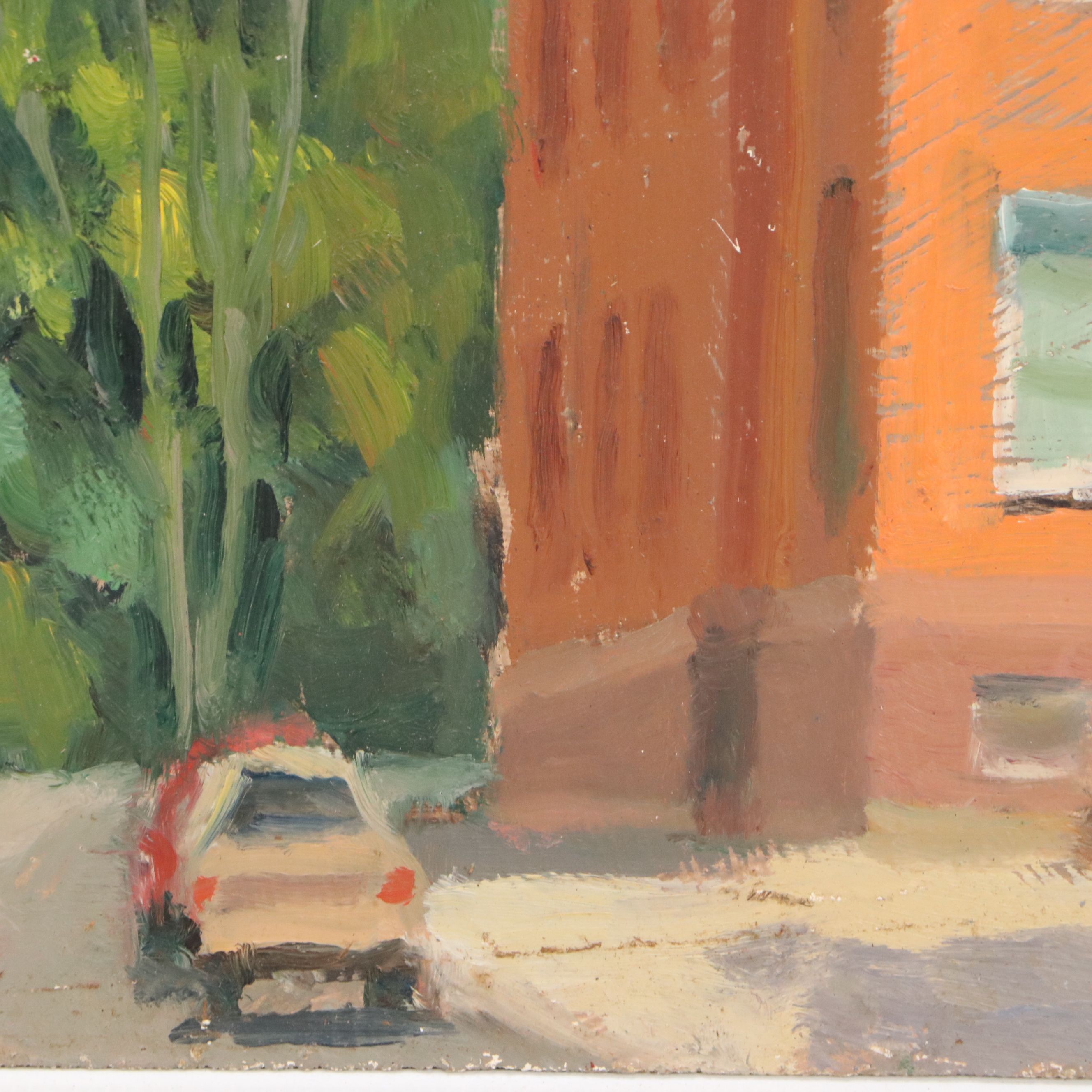 Richard Stalter Quiet Street Scene Oil Painting, 20th Century